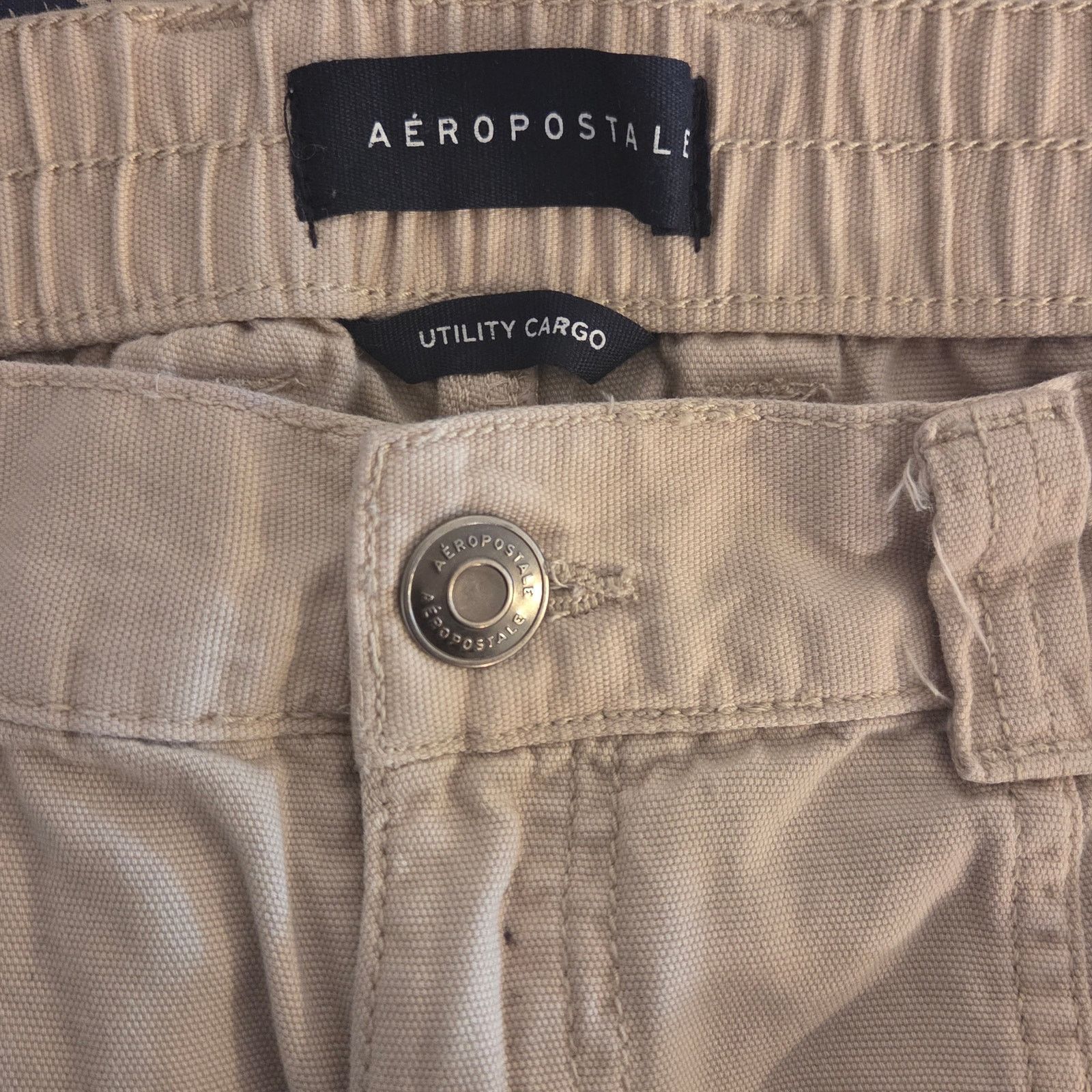 Aeropostale Aeropostale Large Utility Cargo Khaki Pants - Stylish Comfy Size US 34 / EU 50 - 4 Thumbnail