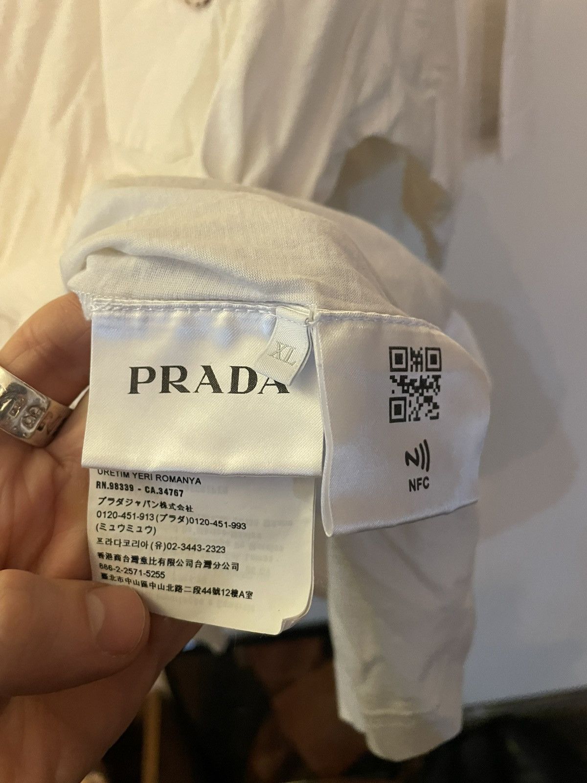 Prada Prada oversized drape-y tee. Knitted logo Size US M / EU 48-50 / 2 - 5 Thumbnail