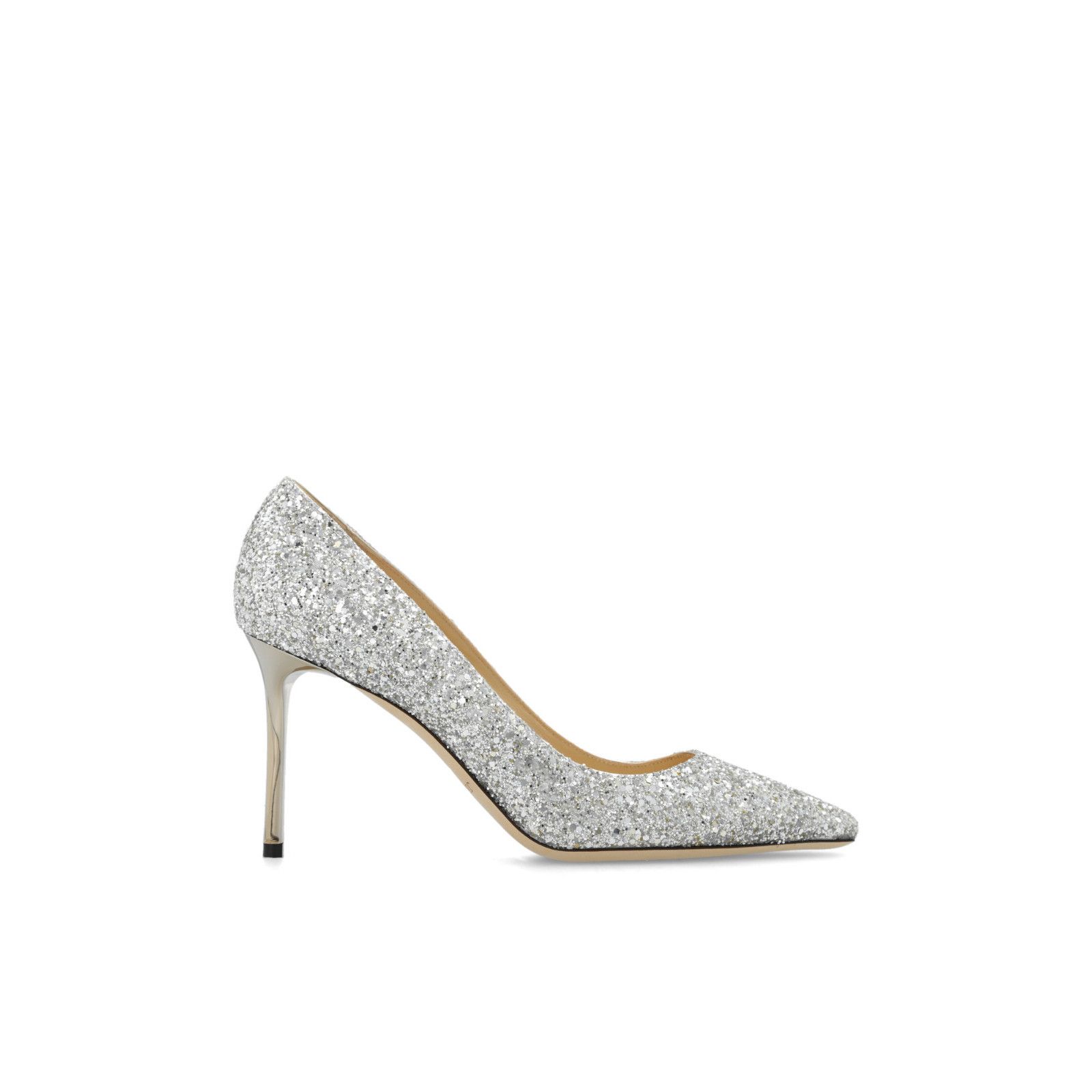 JIMMY CHOO 'Romy' Silver Glitter Pumps New & Authentic (Wome