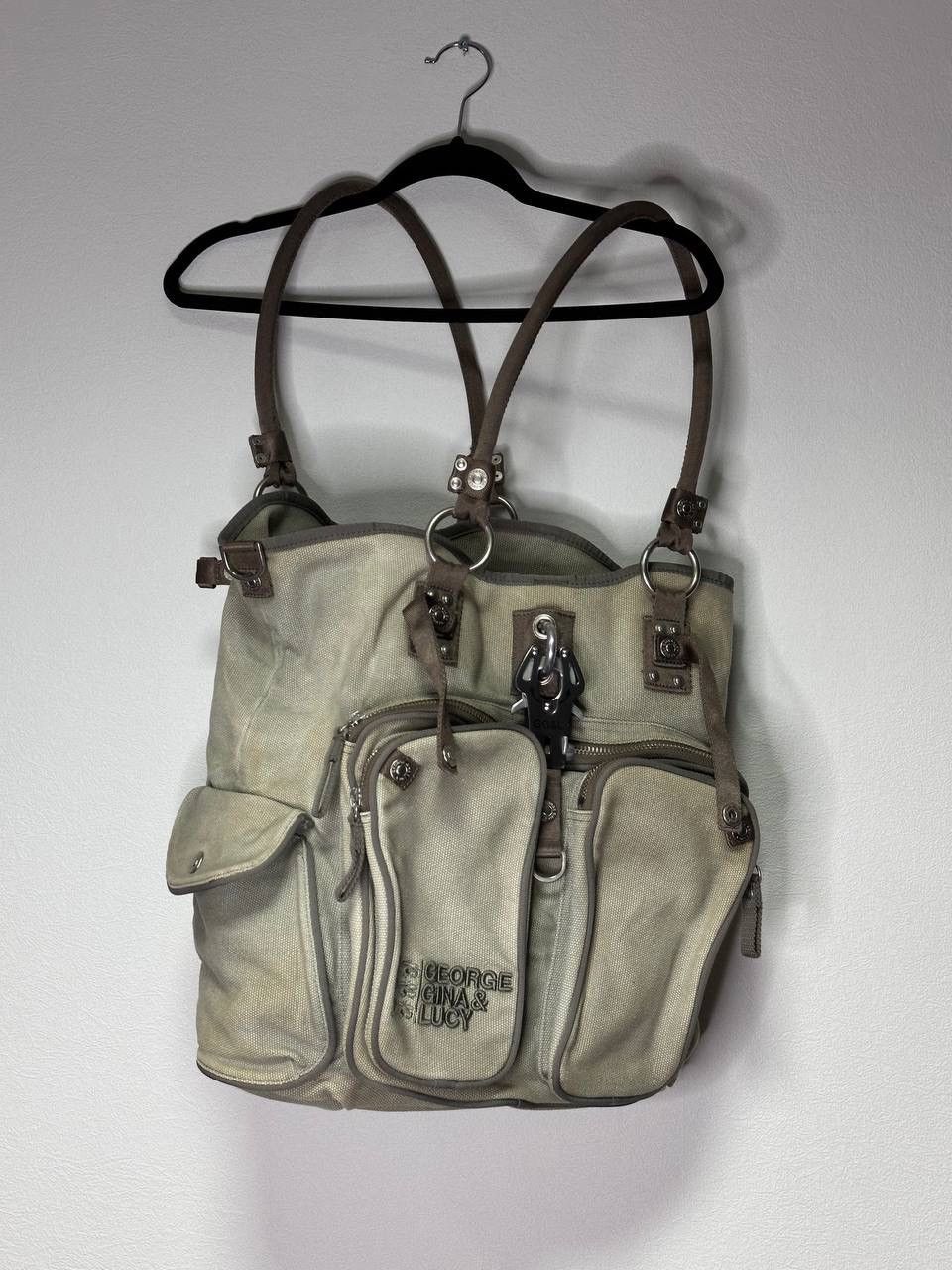 Other George Gina & Lucy Super Maria Canvas Shoulder Bag Beige Y2K Size ONE SIZE - 2 Thumbnail