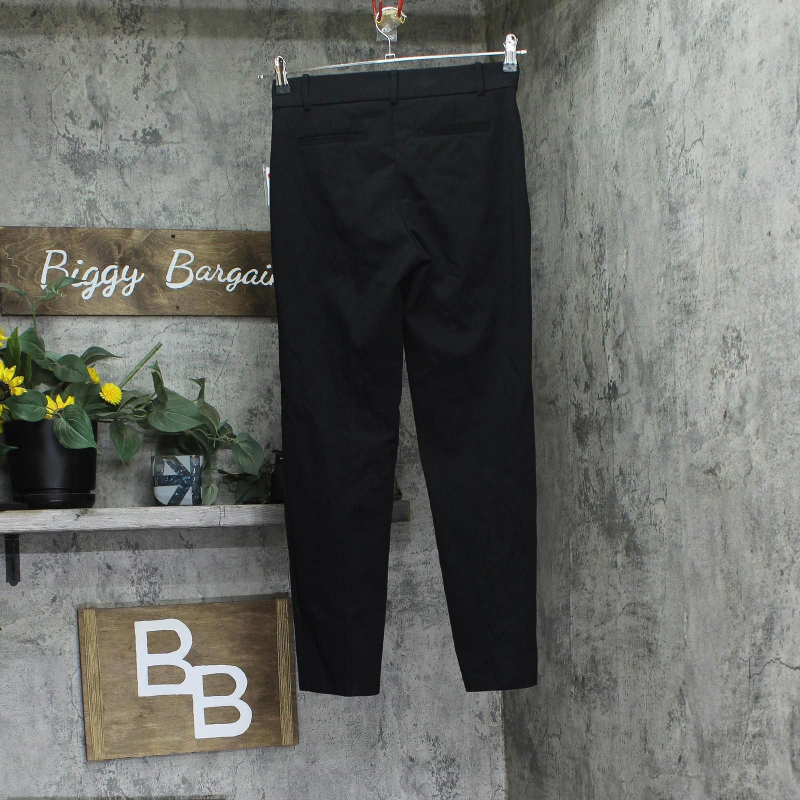 Other Kasper Mid Rise Straight Leg Knit Pants 10915413 Black Xs Size 26" / US 2 / IT 38 - 2 Thumbnail