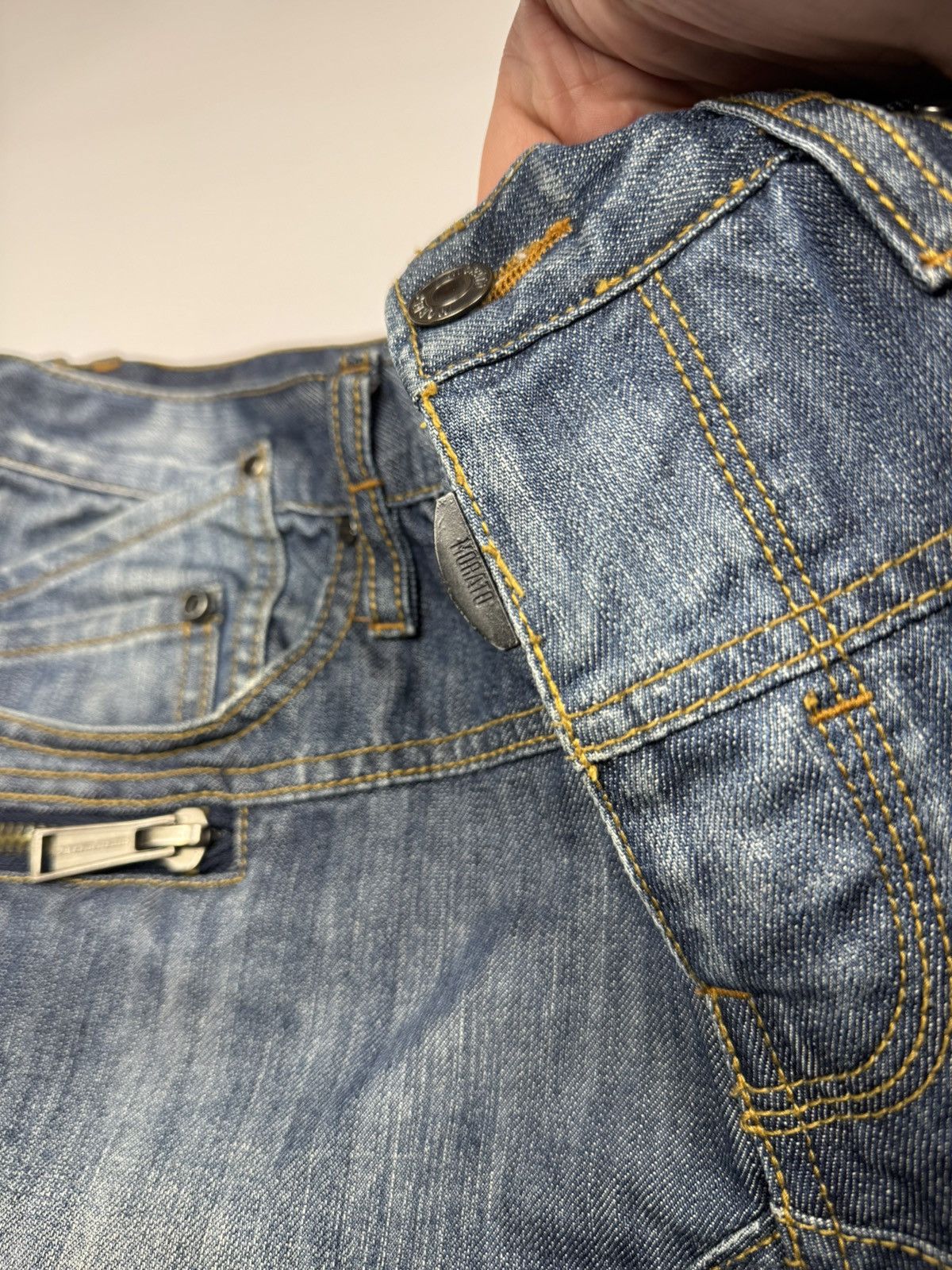 If Six Was Nine Vintage Antony Morato Zip Faded Jeans Size US 32 / EU 48 - 8 Thumbnail