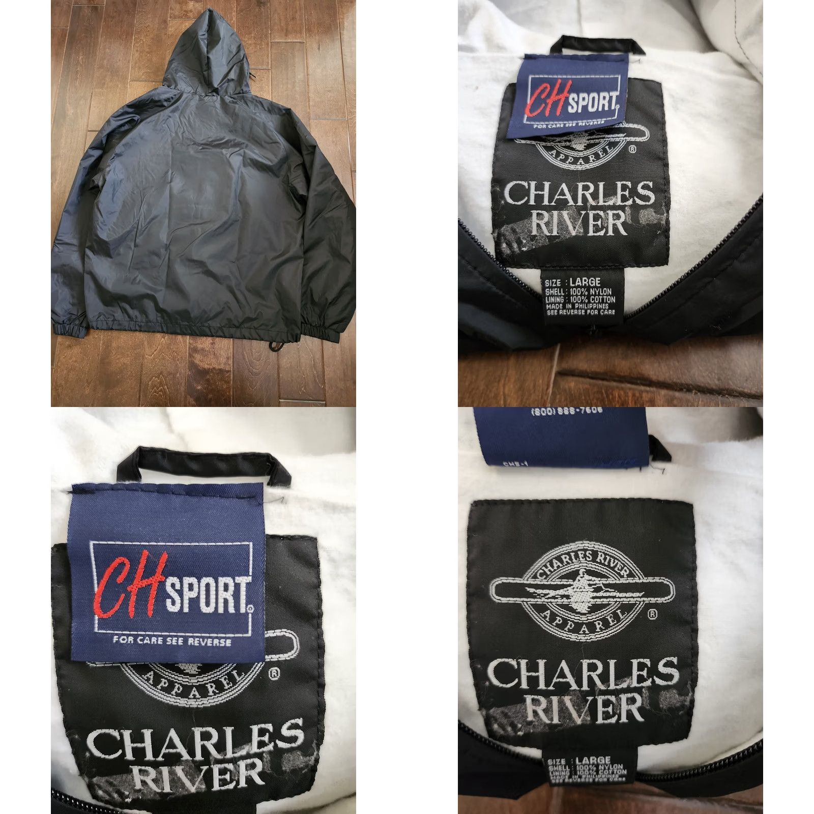 Vintage VINTAGE? No. Ayala High School Bulldogs Water Polo Coach Francos Windbreaker Jacket L Black Nylon Zip Drawstring Men Regular Size US L / EU 52-54 / 3 - 10 Thumbnail