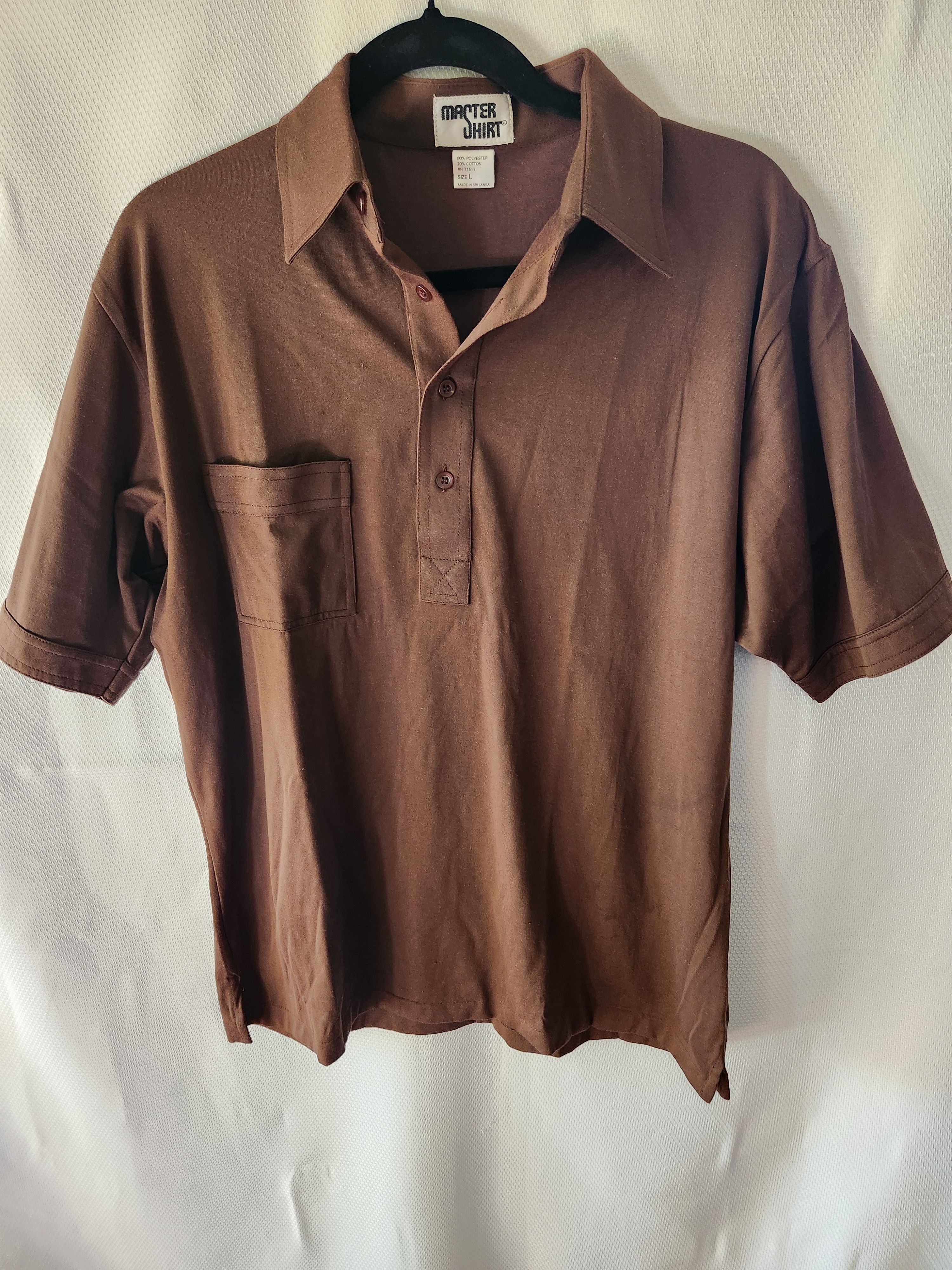 Vintage Vintage 70's Master Shirt Men's Short Sleeve Polo Shirt Size US L / EU 52-54 / 3 - 1 Thumbnail