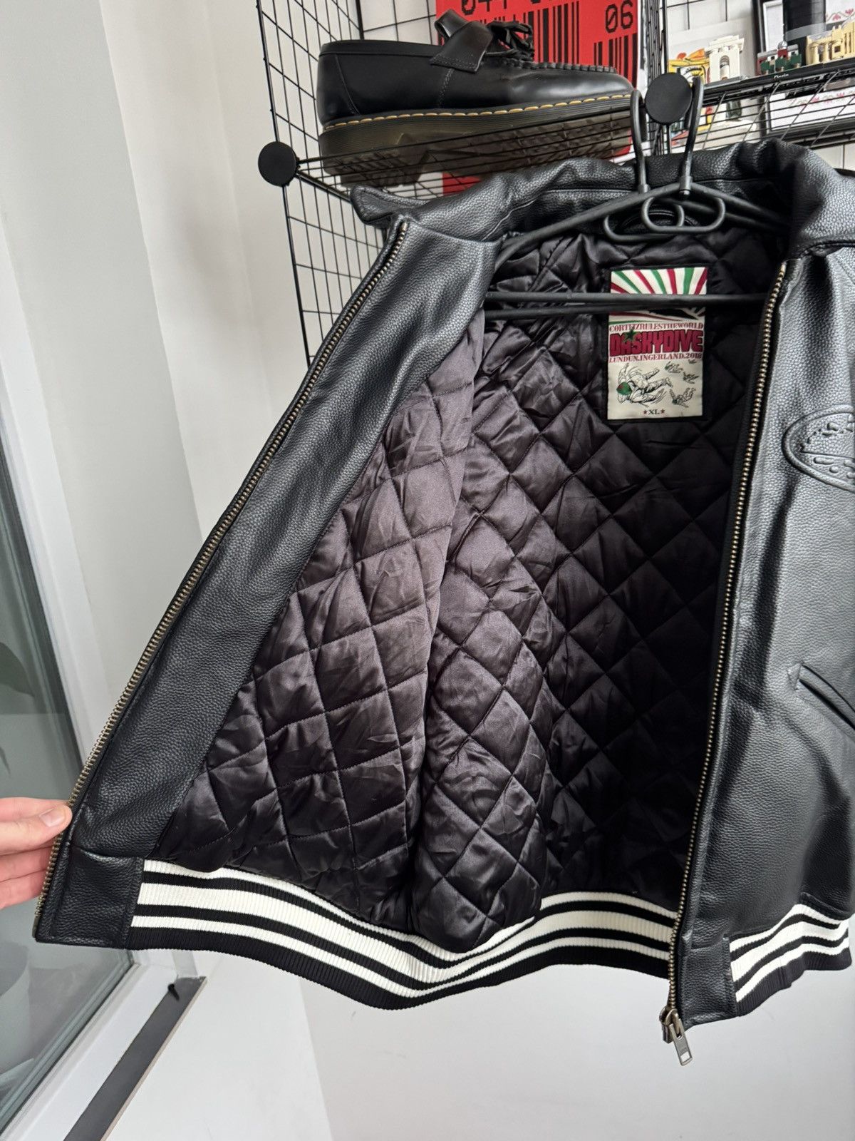 Corteiz Corteiz Skydive Leather Jacket Bomber Black Size US L / EU 52-54 / 3 - 9 Thumbnail