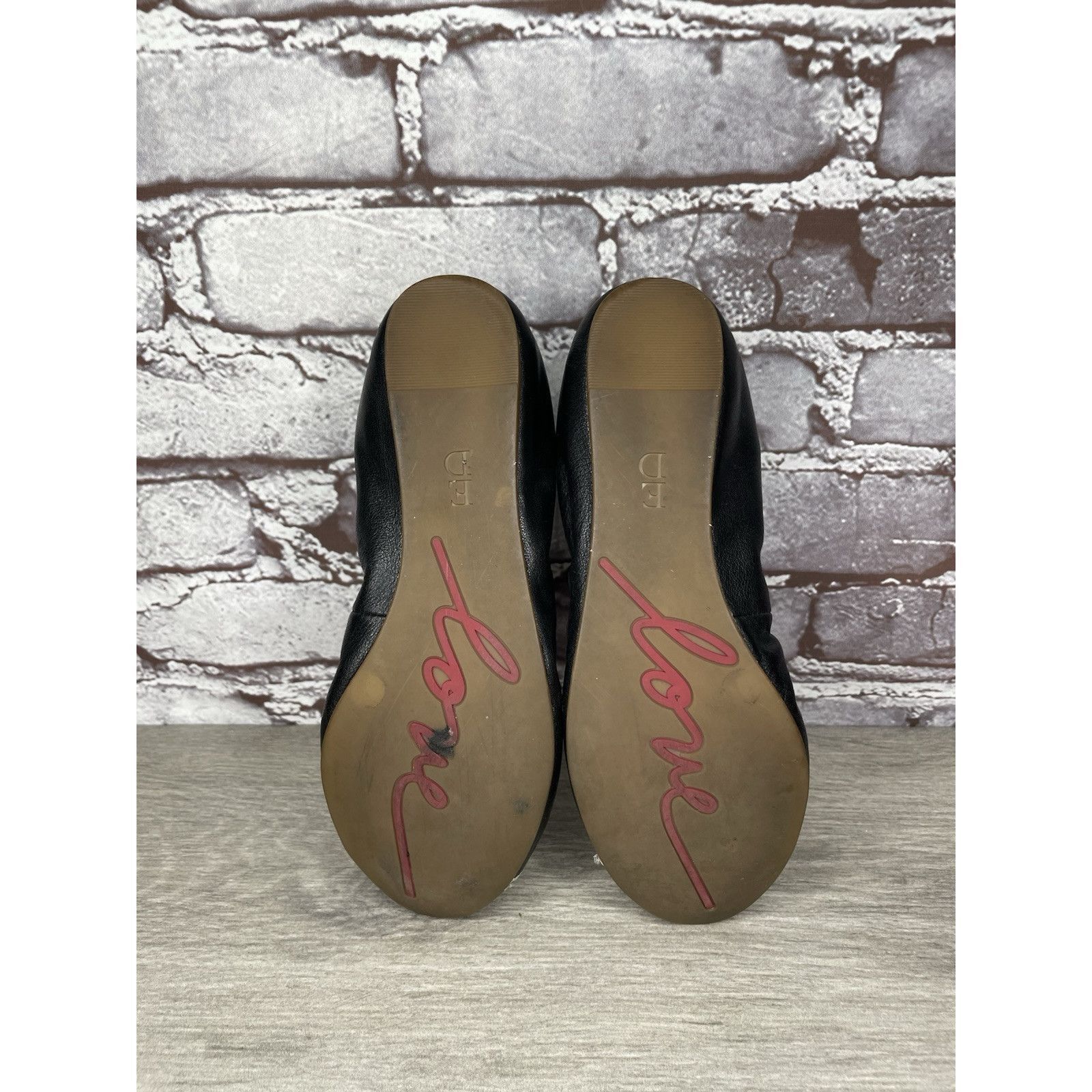 Other Ellen Degeneres ED Love Black Leather Ballerina Flats Shoes Size US 6 / IT 36 - 14 Thumbnail