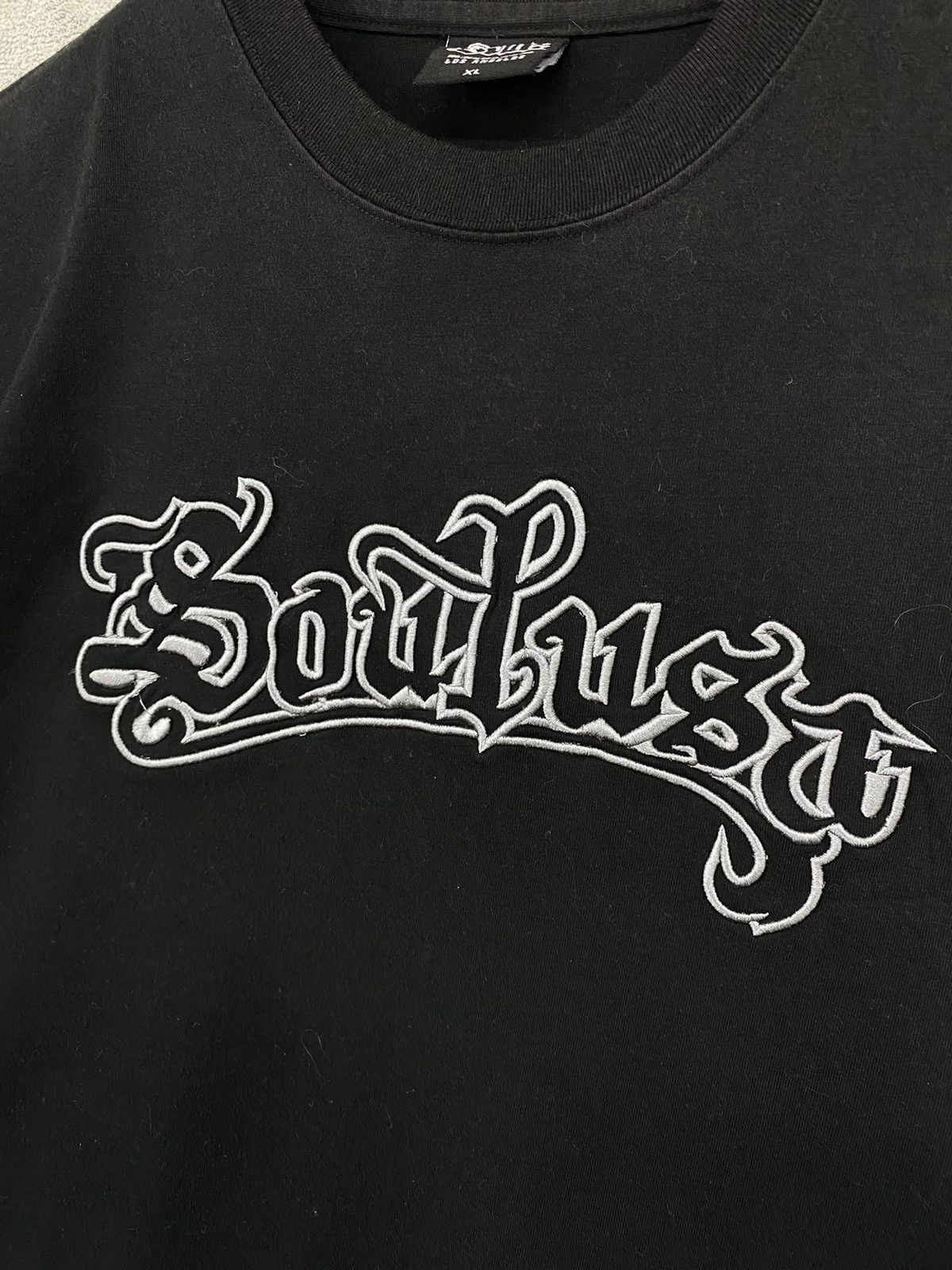 Vintage 💥Y2K SOUL LOS ANGELES BIG LOGO BLACK T-SHIRT Size US XXL / EU 58 / 5 - 3 Thumbnail