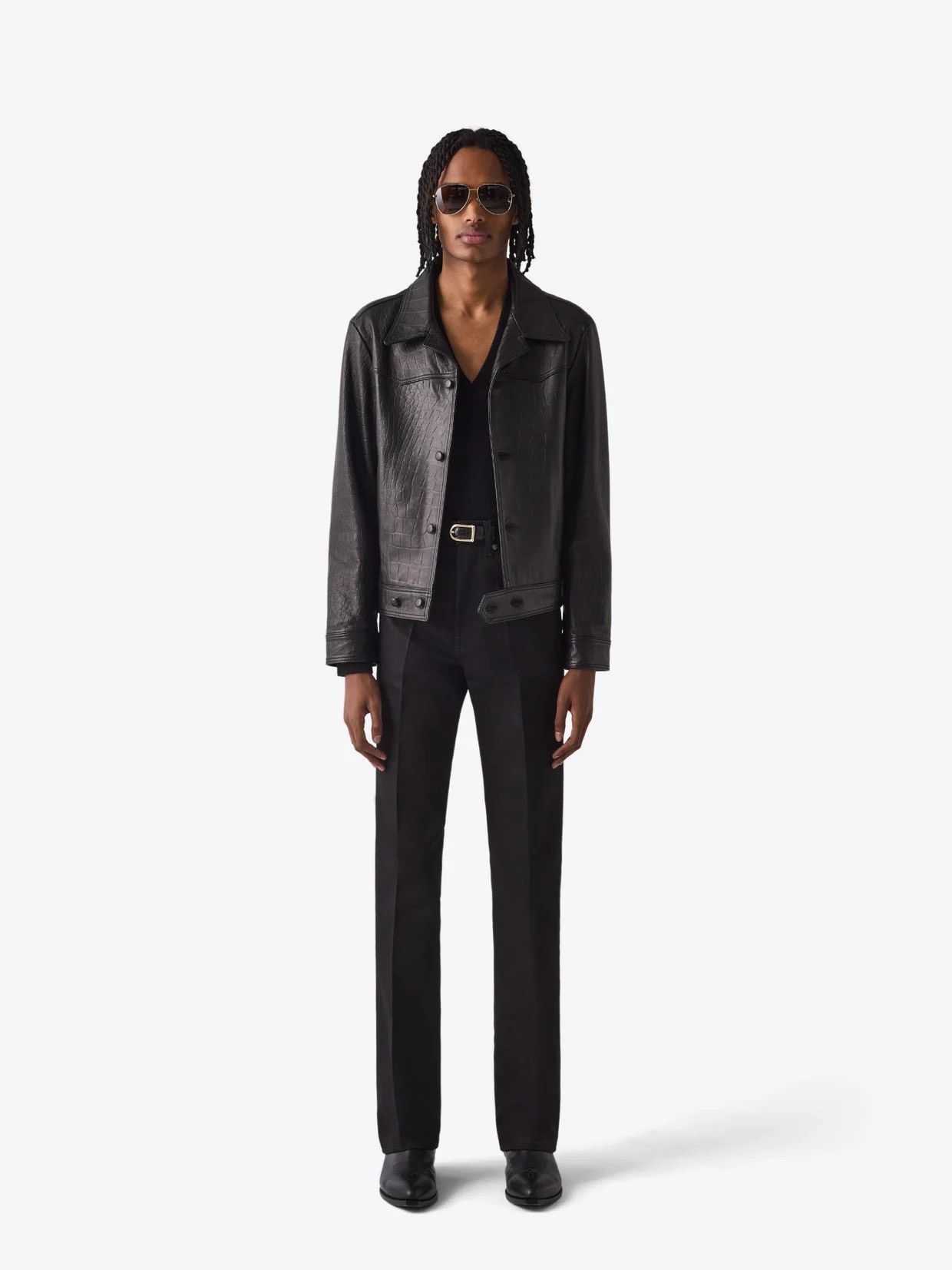Blk Dnm Leather Jacket 71 Black Croco. Size EU 48 USA 38 Size US M / EU 48-50 / 2 - 8 Thumbnail