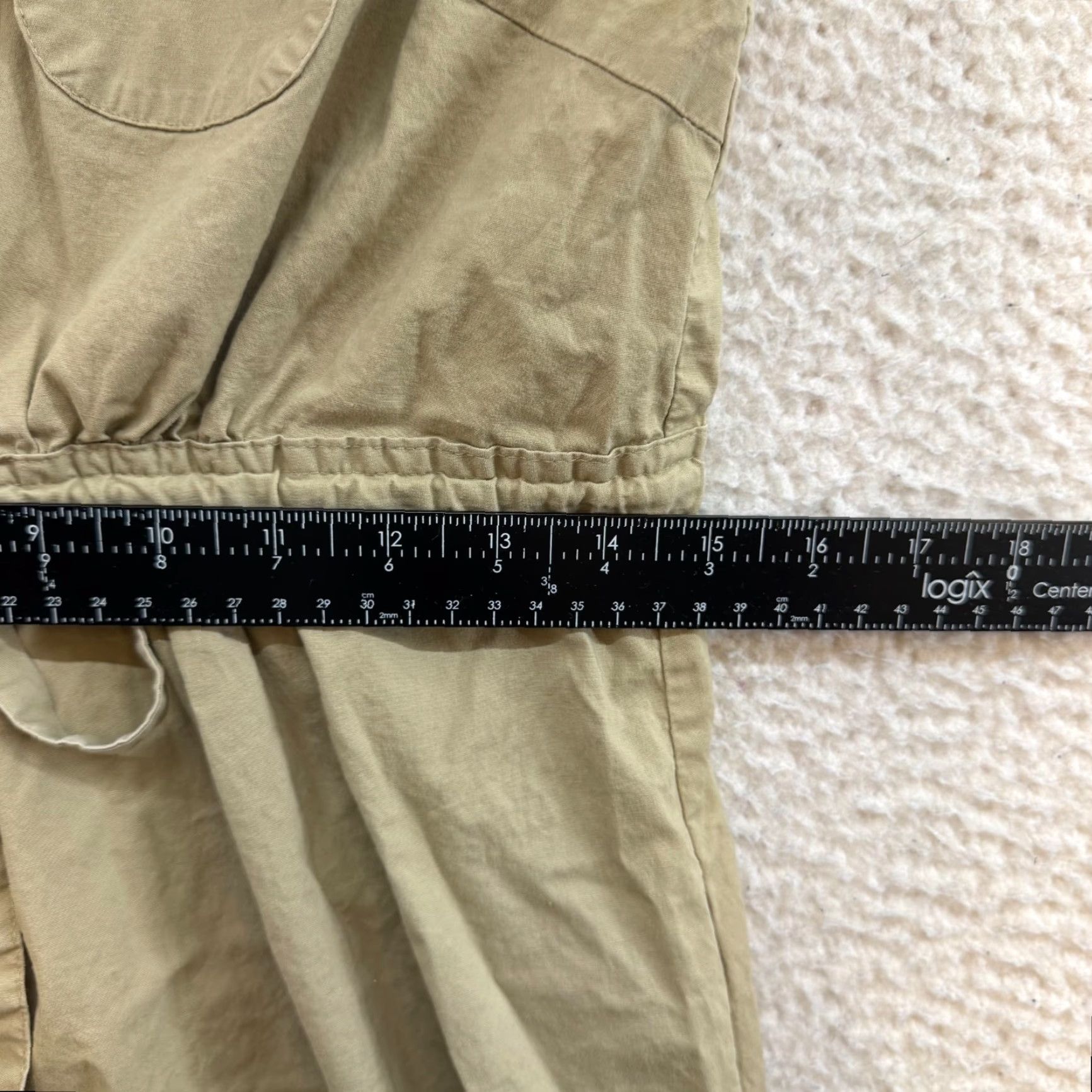 Merona VINTAGE Merona Y2K Shirt Dress Cap Sleeve Khaki Beige Small S Cotton Military/Landgirl Casual Mens? Size S / US 4 / IT 40 - 6 Thumbnail