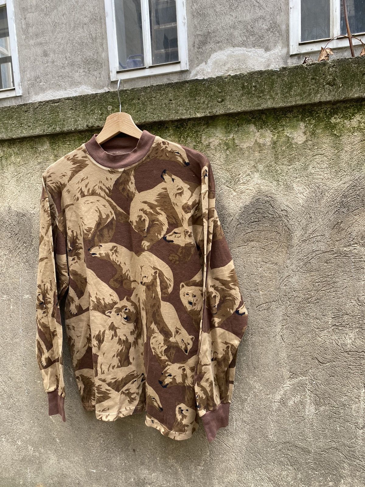 Kenzo × Vintage Vintage 80s Kenzo Jeans Oveprinted Bear Longsleeve Size US L / EU 52-54 / 3 - 2 Thumbnail