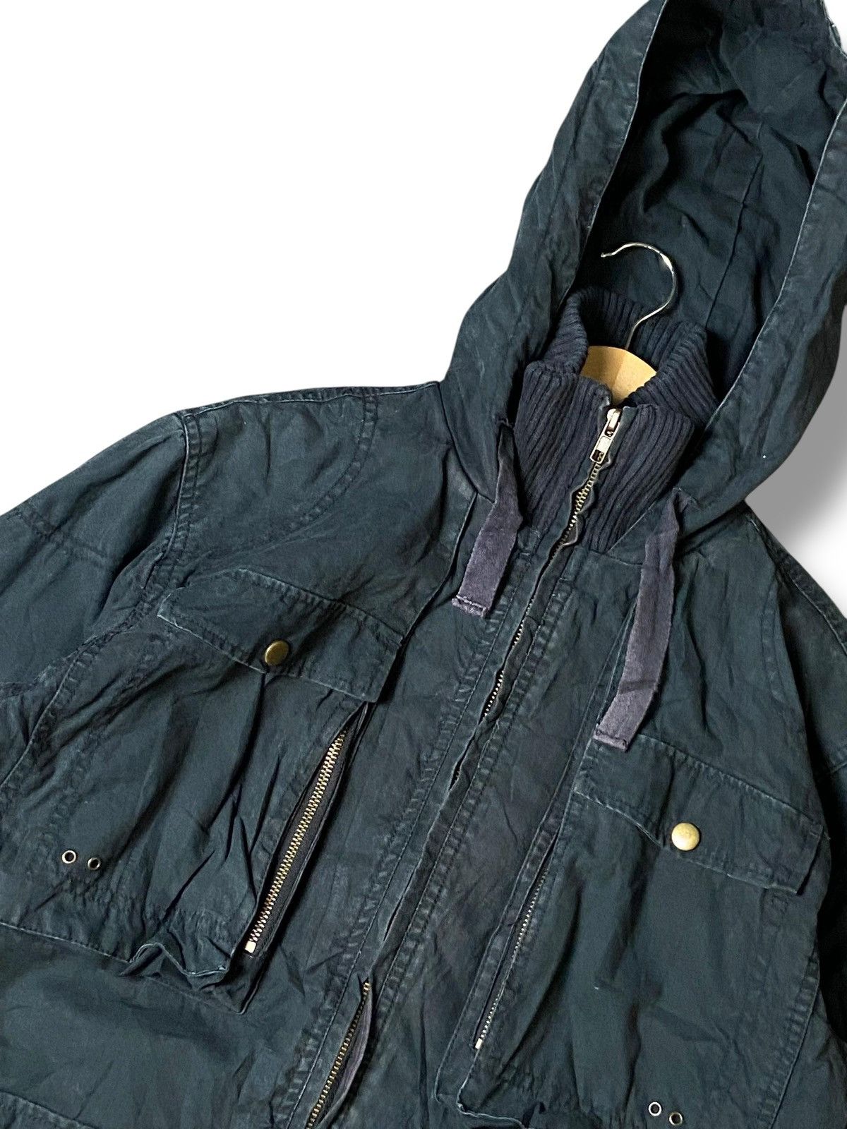 Japanese Brand × Seditionaries × Vintage Ark Blue Brand Utility Pockets Hooded Jacket (120) Size US M / EU 48-50 / 2 - 7 Thumbnail