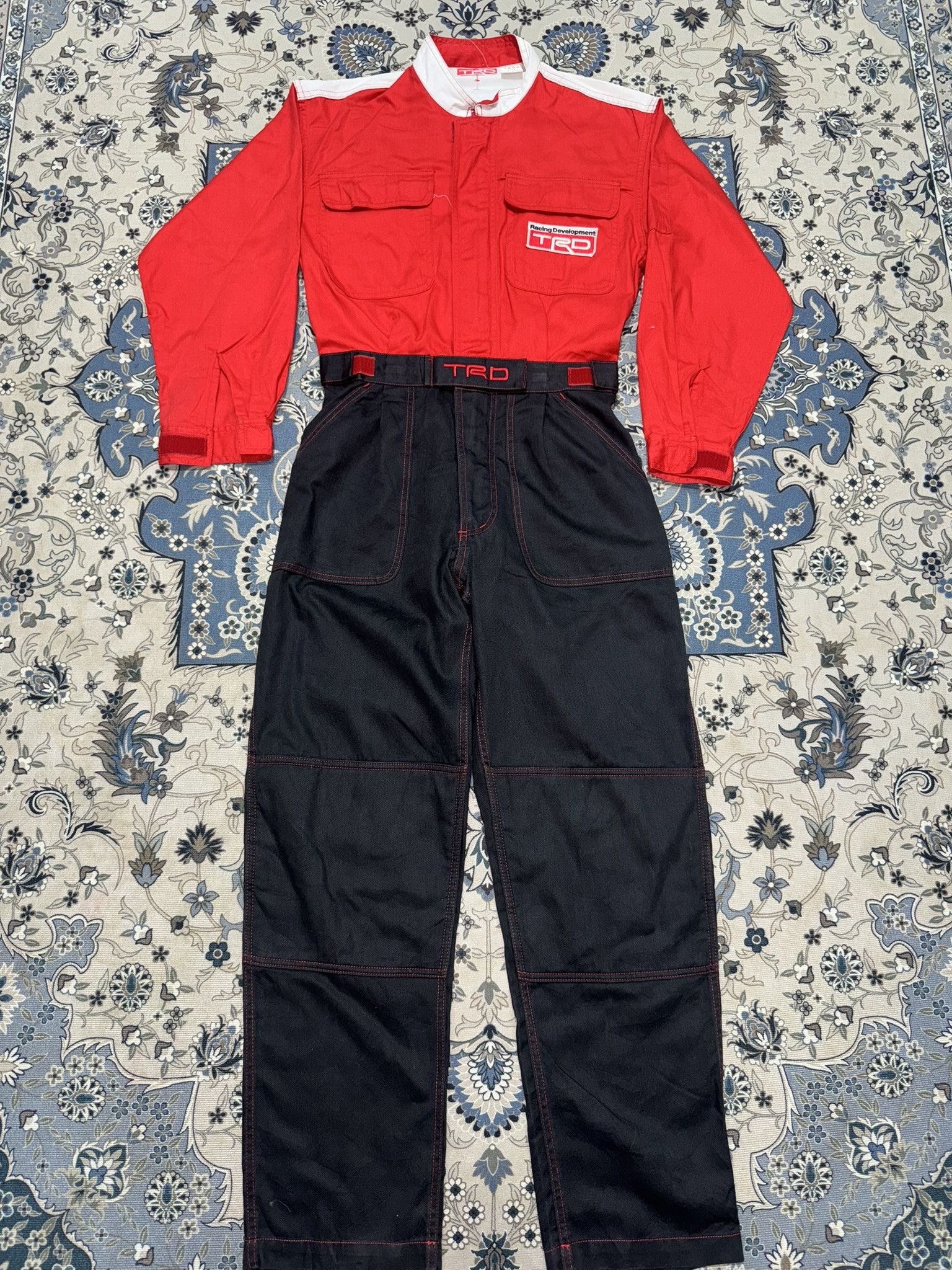 Japanese Brand × Sports Specialties Vintage Toyota TRD Racing Development Overalls Jumpsuit M Size US 30 / EU 46 - 1 Thumbnail