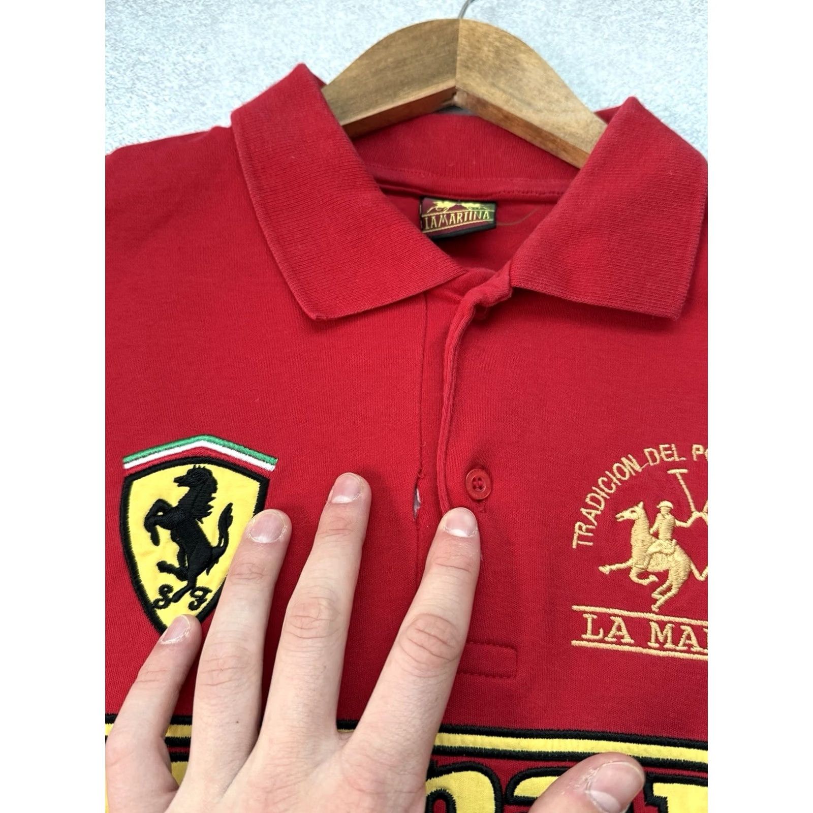 La Martina VINTAGE Ferrari La Martina Racing Polo T-Shirt Red XL Men’s Polo Short Sleeve Collared Cotton Size US XL / EU 56 / 4 - 6 Thumbnail