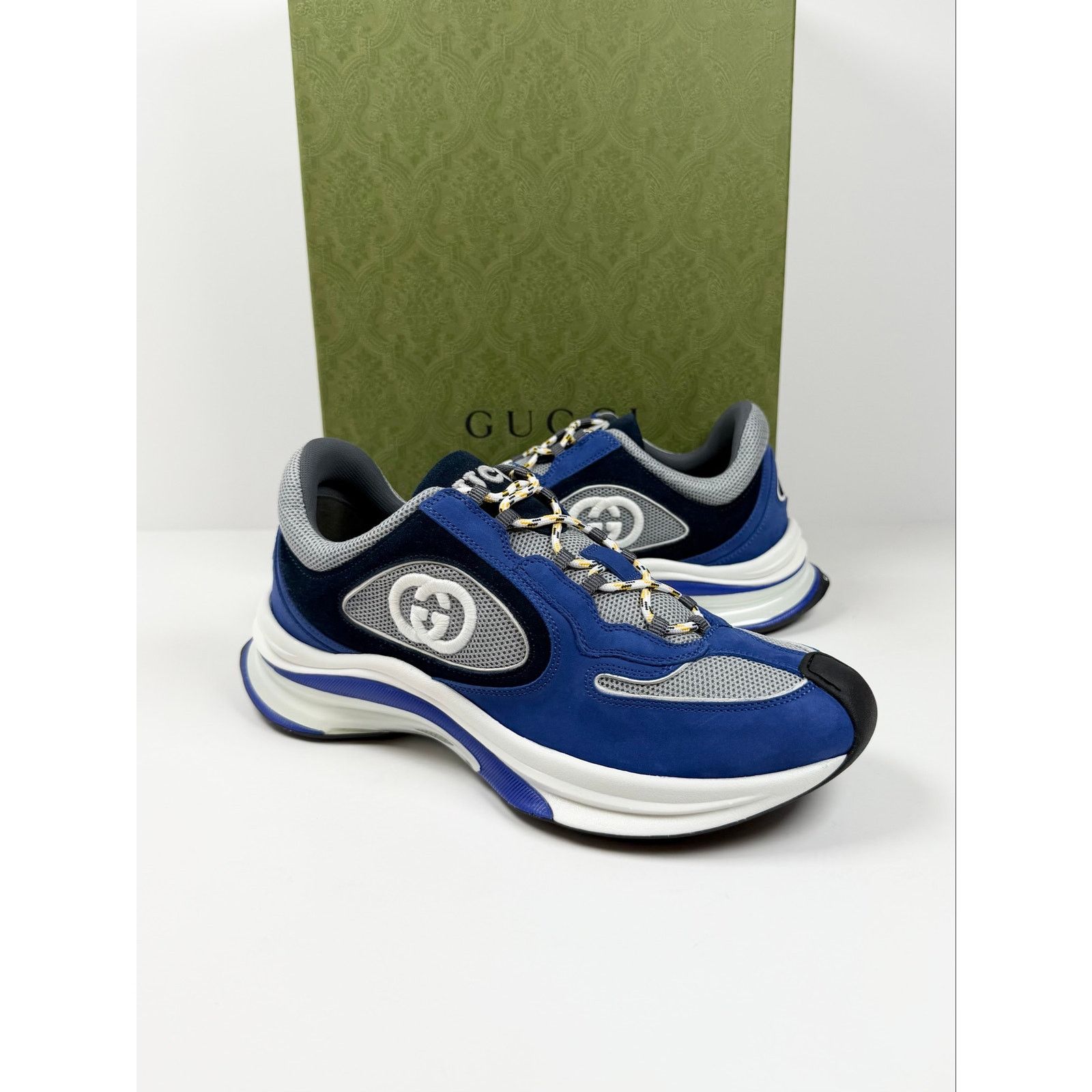 Gucci Size 8.5US - Gucci Run Sneaker Blue NEW Size US 8.5 / EU 41-42 - 2 Thumbnail