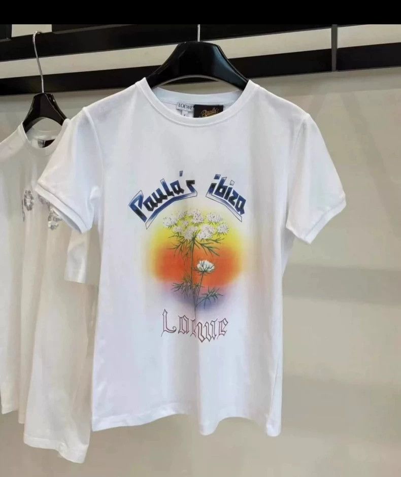 Loewe Loewe White short-sleeved T-shirt Size S / US 4 / IT 40 - 1 Thumbnail