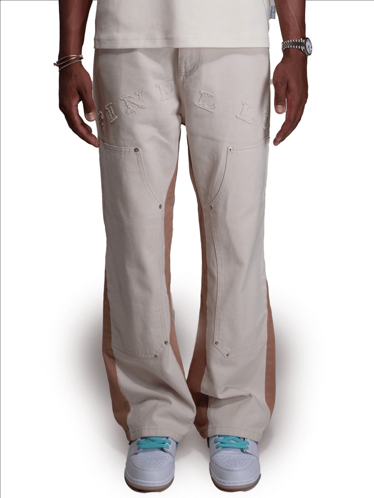 Carhartt Finelli Double Knee Cream White Carpenter Jeans Size US 34 / EU 50 - 1 Thumbnail