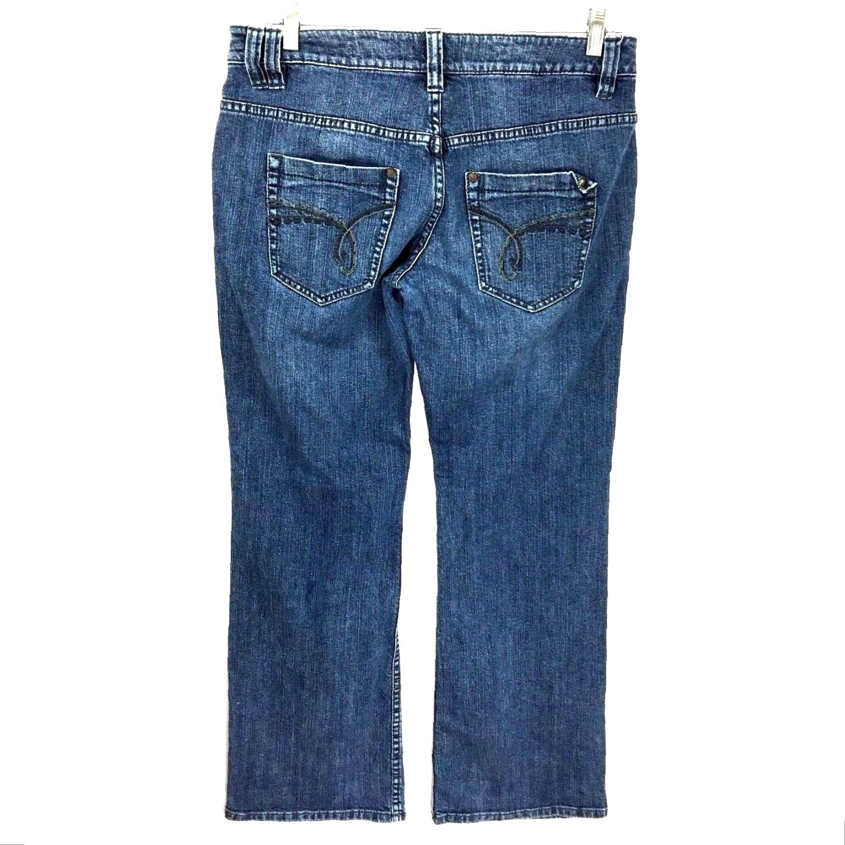 Esprit Esprit Jeans Women 29x32 Dark Wash Denim 5-Pocket Button Zip Low Rise Stretch Vintage Retro 32x31 Y2K Preppy Mens Womens Girls Size 29" - 2 Thumbnail