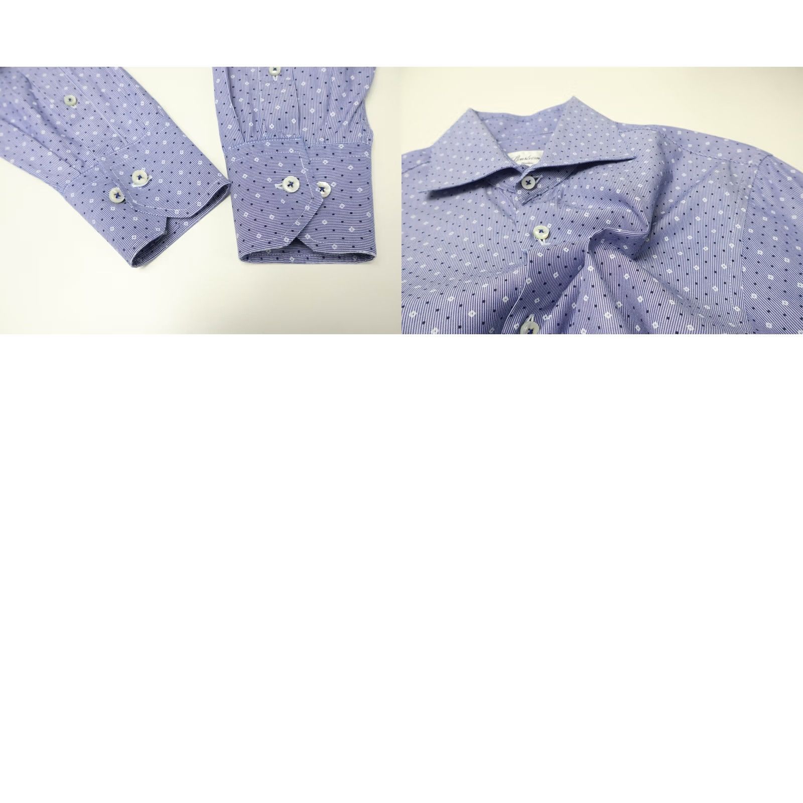 Vintage STENSTROMS Slimline Shirt Men's Blue Patterned Collared Button-Up 15/38 Size US M / EU 48-50 / 2 - 8 Thumbnail