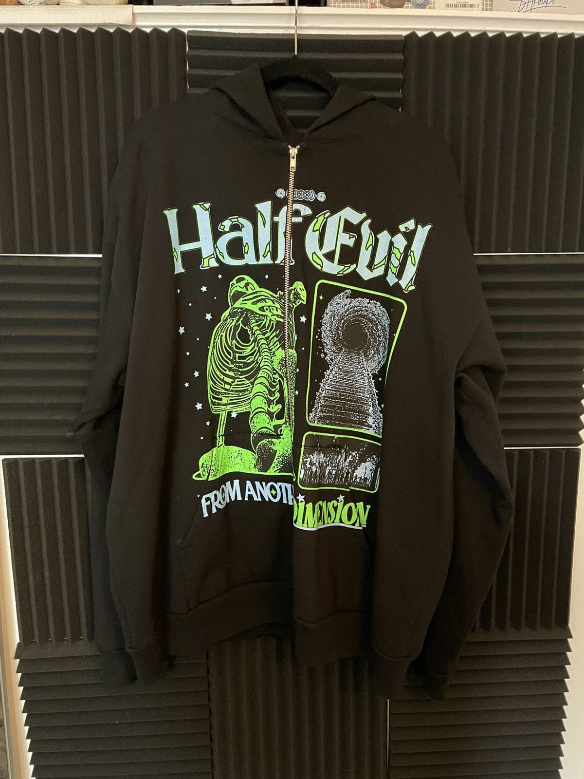 Half Evil Half Evil From Another Dimension Zip Up hoodie black XXL Size US XXL / EU 58 / 5 - 1 Thumbnail