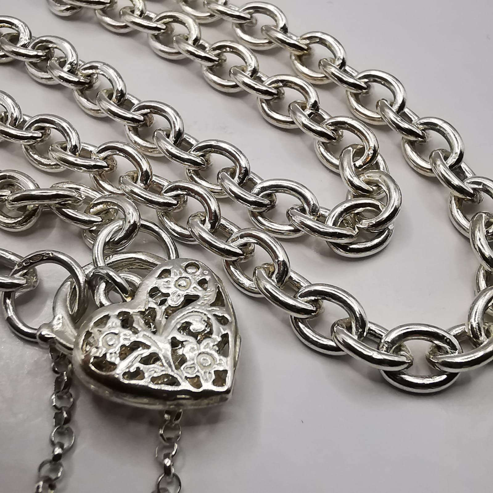 Sterling Silver Vintage Jewelry Chain,925 Sterling Silver,Signed 32,22g Size ONE SIZE - 5 Thumbnail