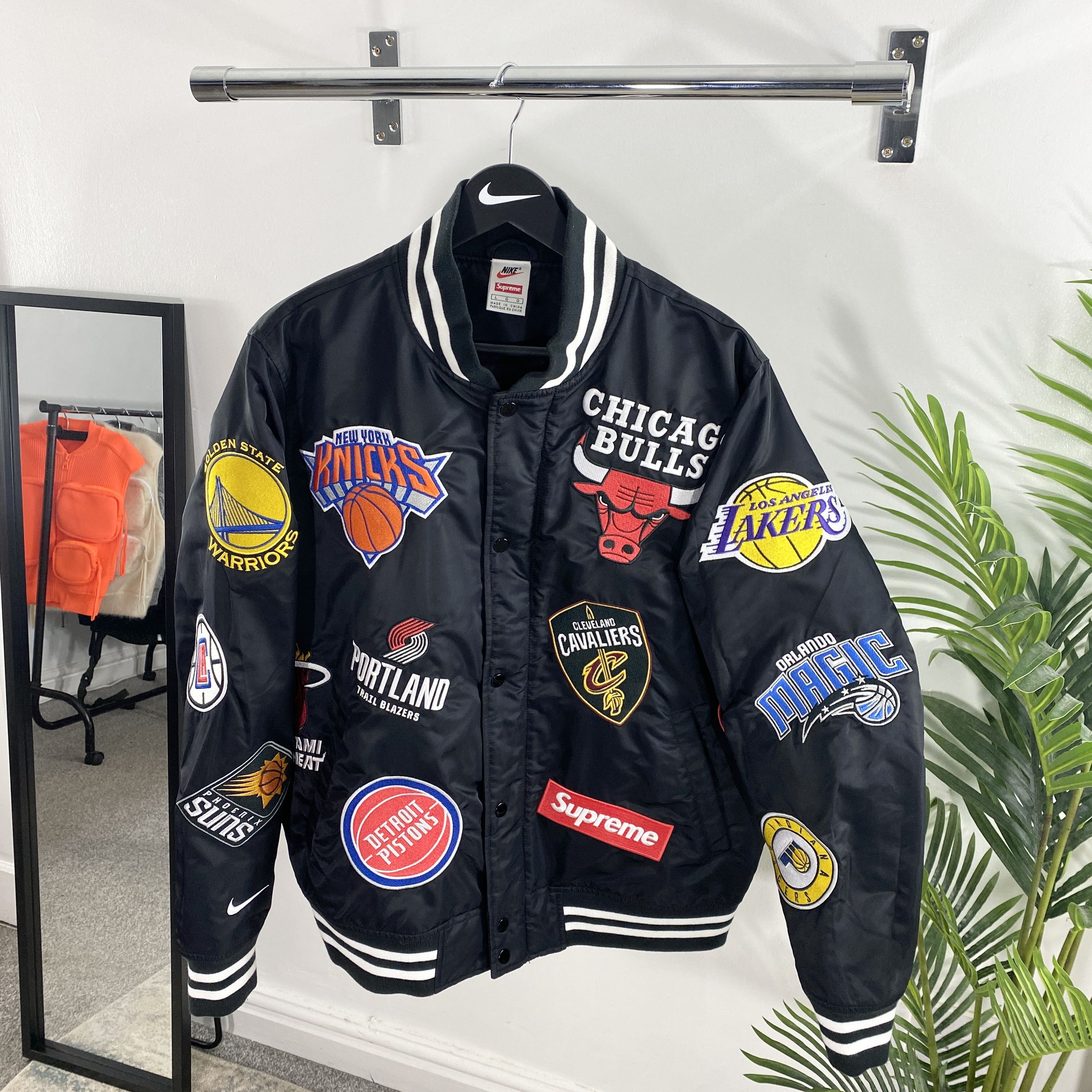 Supreme x nike x nba store bomber jacket