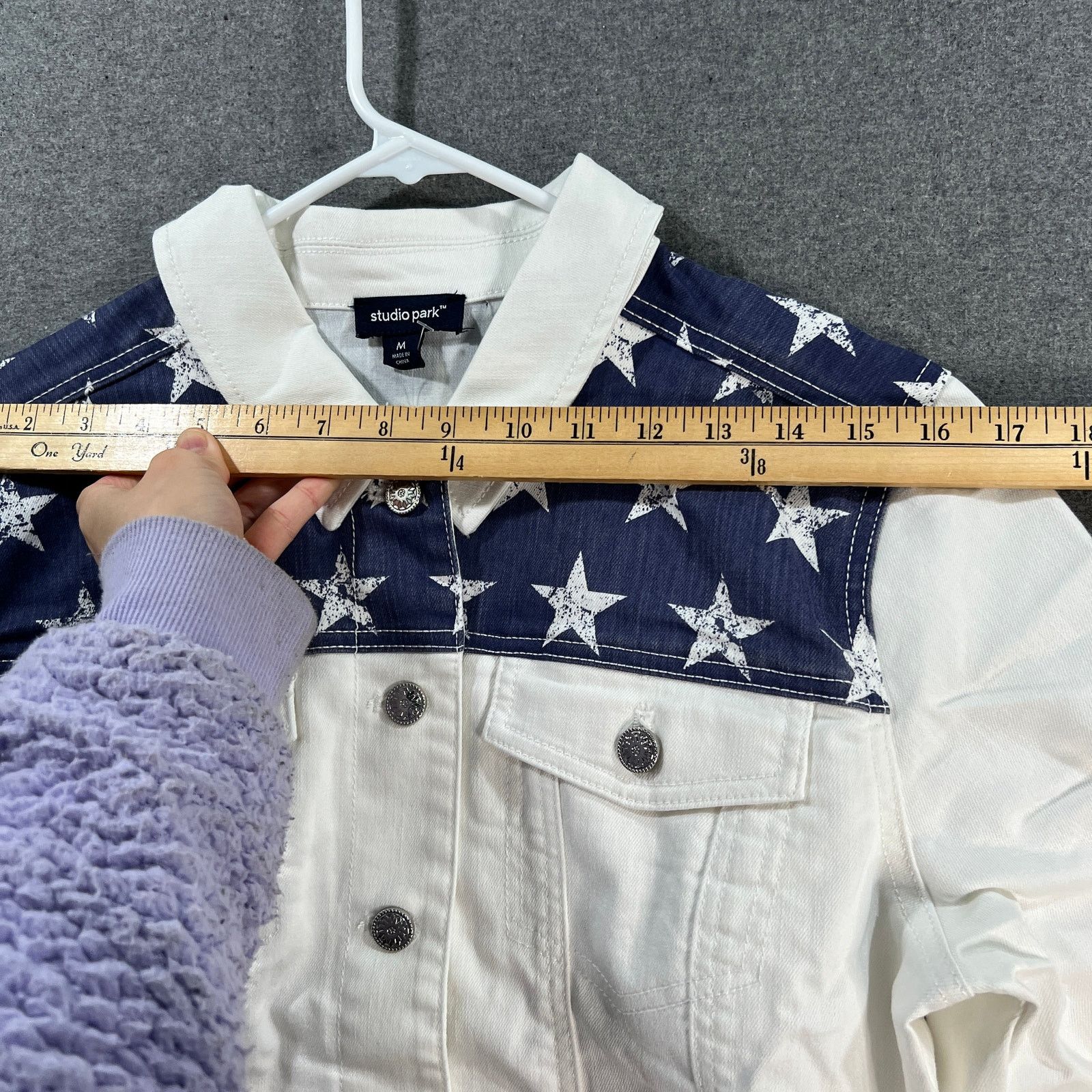 Other Studio Park x Kerstin Lindquist White Denim Jacket Size M / US 6-8 / IT 42-44 - 8 Thumbnail