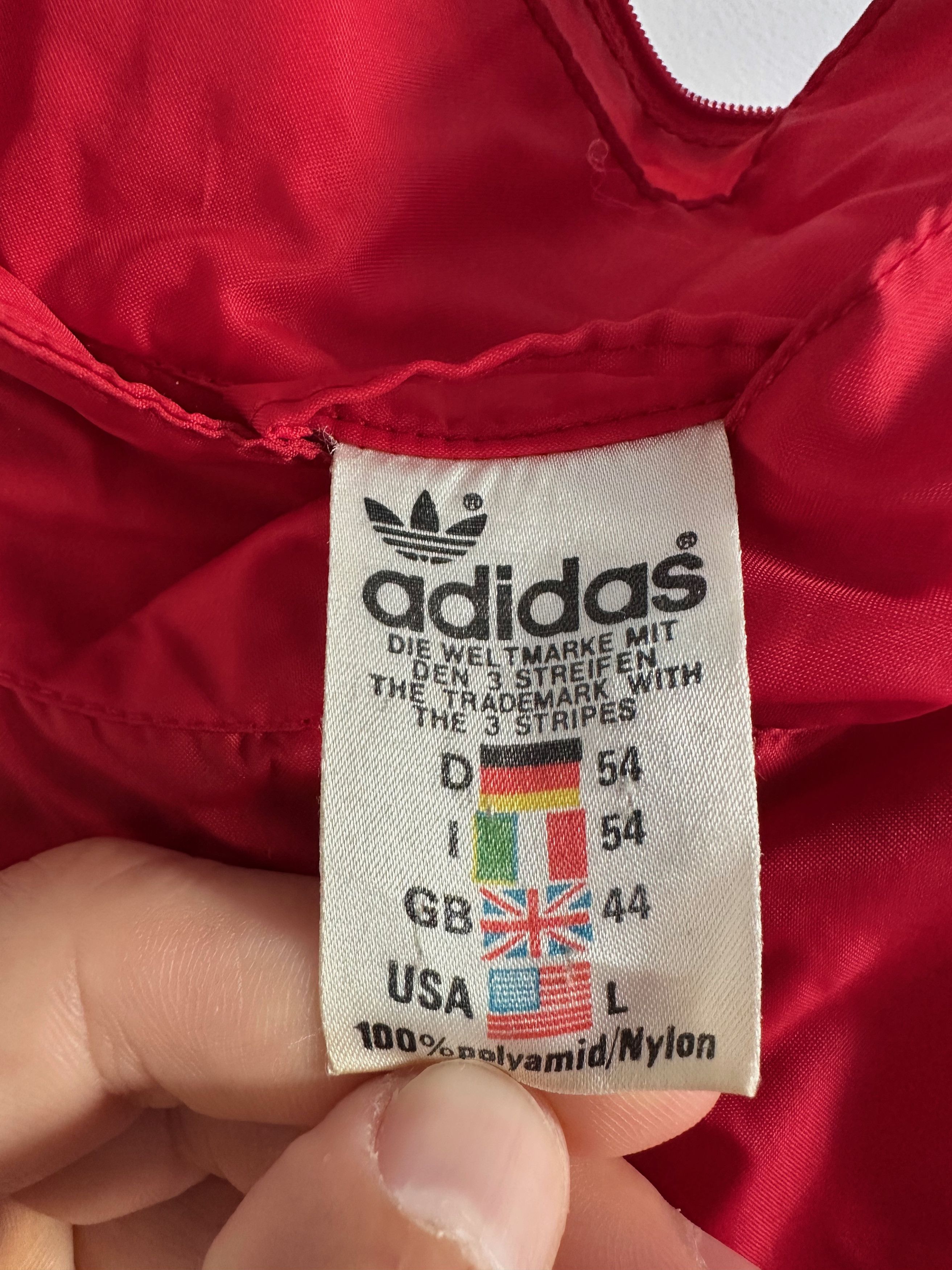 Adidas 80's Adidas rain jacket vintage red hooded Size US L / EU 52-54 / 3 - 9 Thumbnail