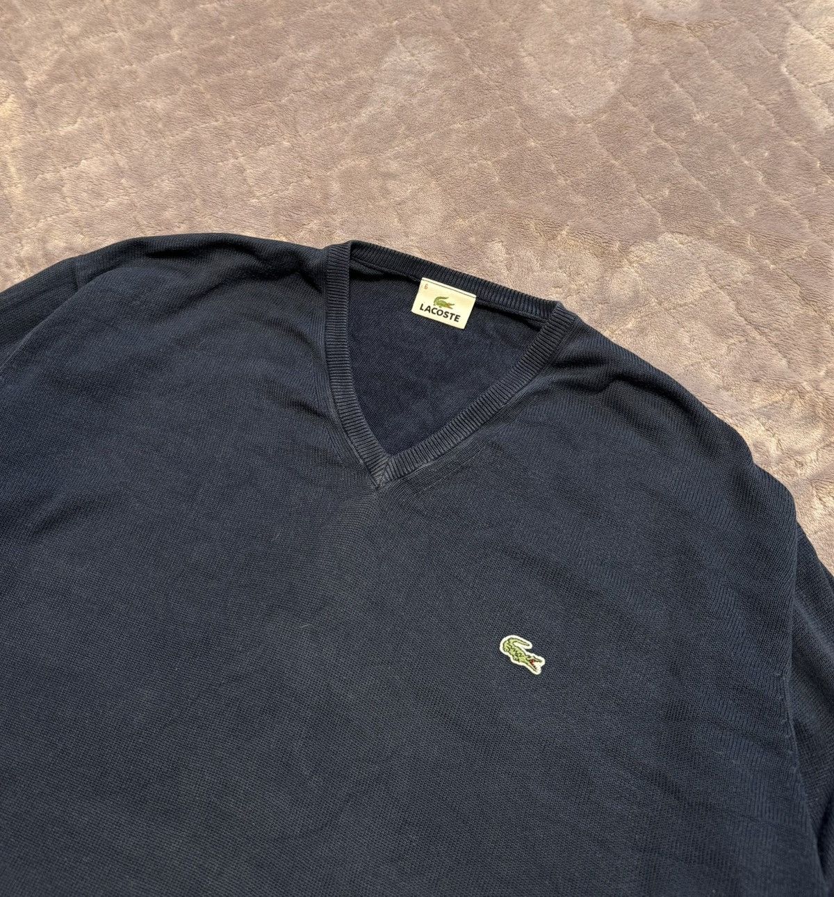 Lacoste × Vintage Vintage Lacoste Cardigan Wool Knitwear Sweater Size US L / EU 52-54 / 3 - 5 Thumbnail