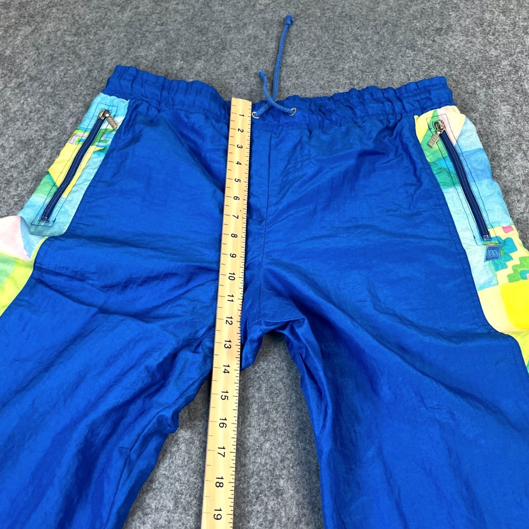 Etro Maser Mens Baggy Shell Pants Track 36 30 Retro Blue Lined Ski Festival 90s Size US 36 / EU 52 - 5 Thumbnail