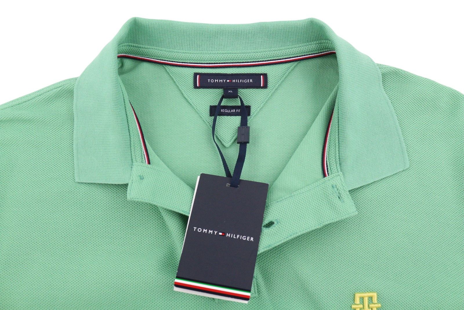 Tommy Hilfiger REG POLO XL Fort Green Logo Short Sleeve 87696 Size US XL / EU 56 / 4 - 4 Thumbnail