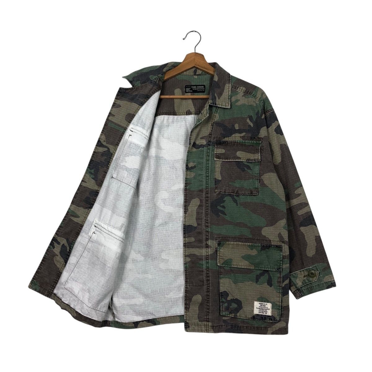 Vintage 📌Vintage Chore Military Jacket Cube Sugar Size US M / EU 48-50 / 2 - 12 Thumbnail