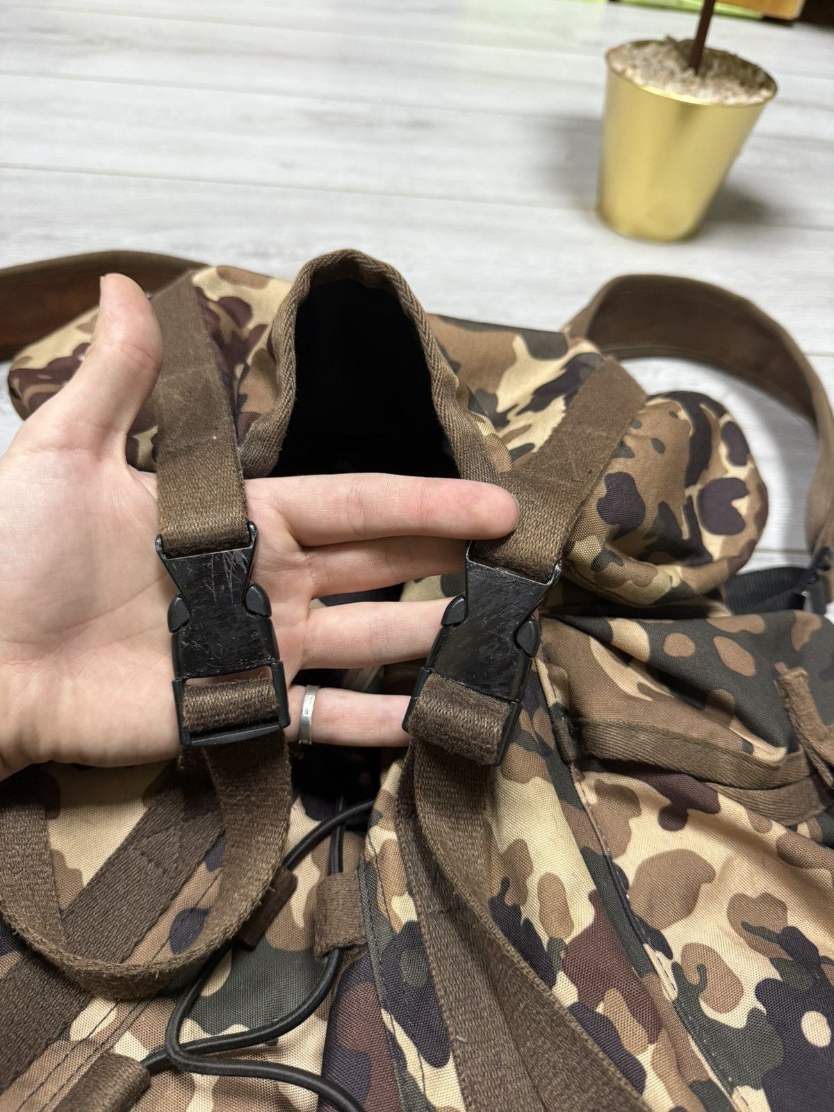 Eastpak Eastpak x APC camouflage leather hiking backpack rucksack Size ONE SIZE - 7 Thumbnail