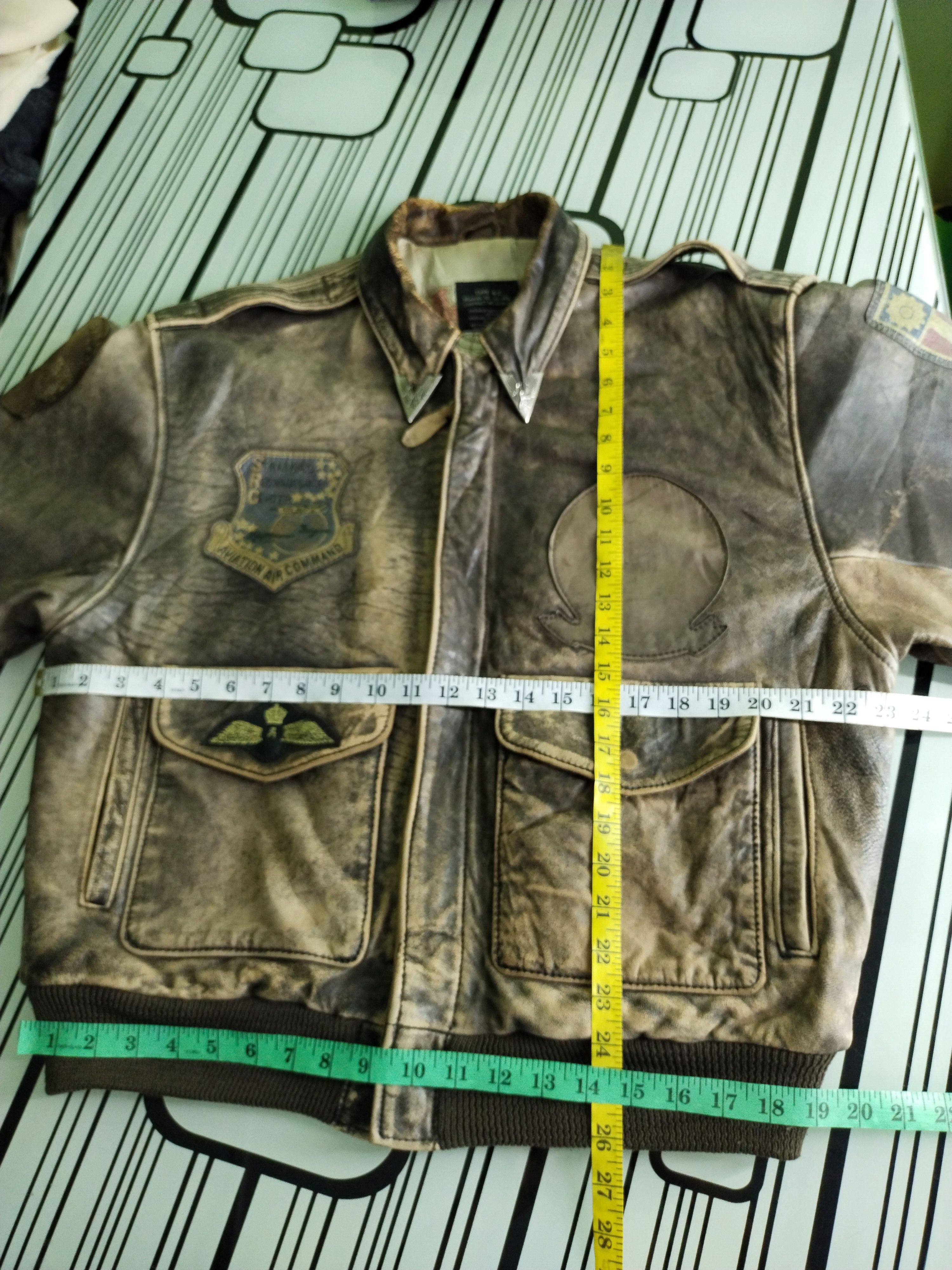 Leather Vtg Aviation Type A-2 Aviation Air Command Leather Jacket Size US M / EU 48-50 / 2 - 20 Thumbnail
