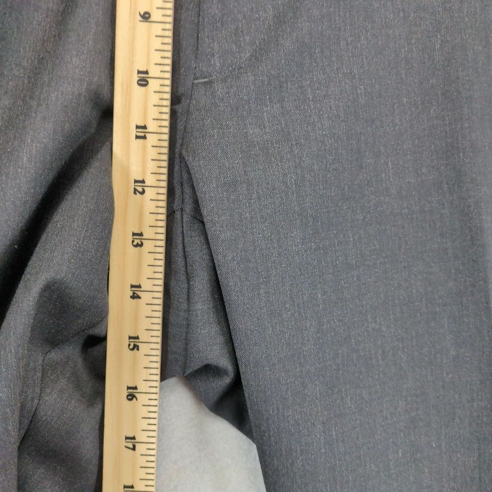 Joseph & Feiss Joseph & Feiss Black Wool Dress Pants Men's 44x27 Straight Size 44S - 6 Thumbnail