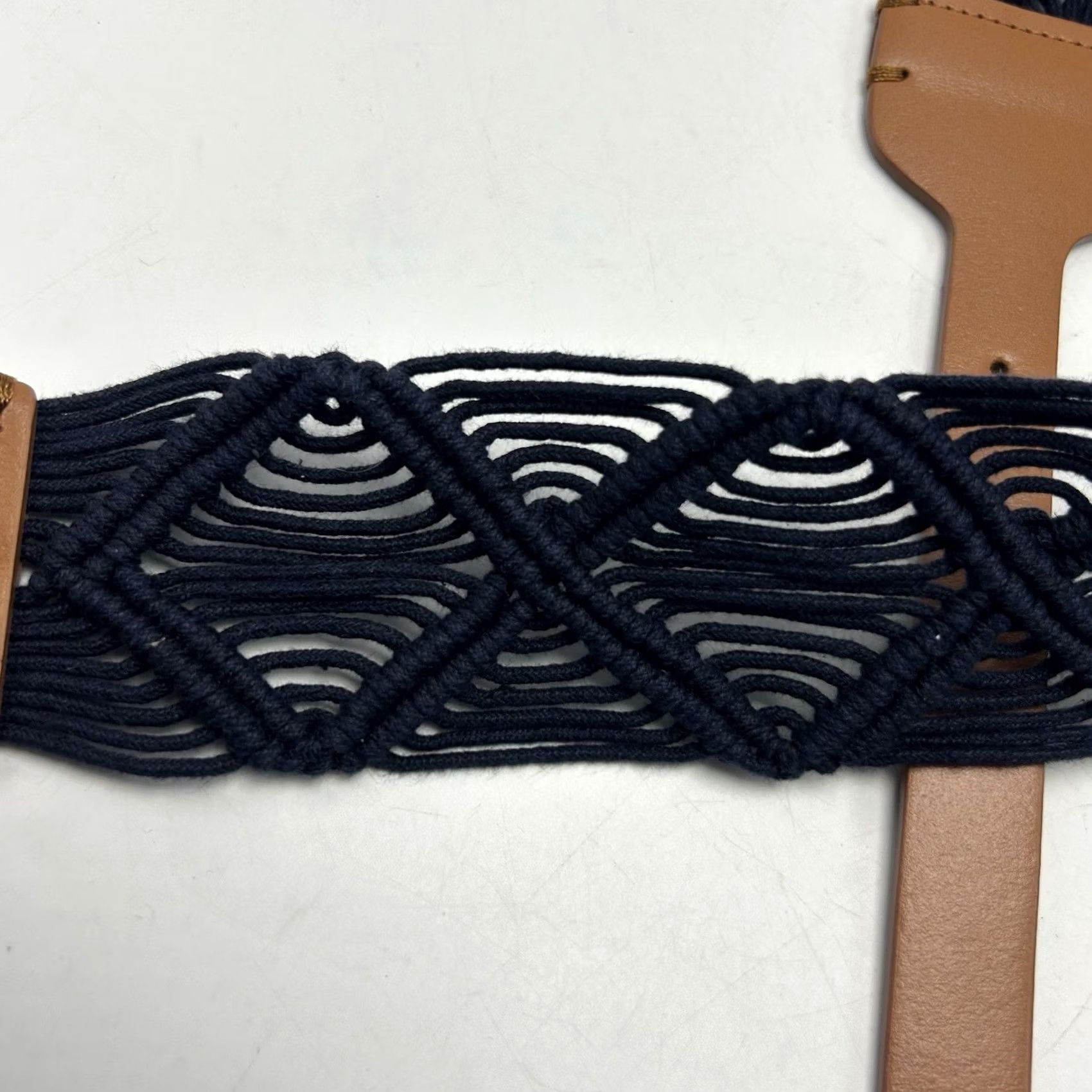 Talbots Talbots Belt Womens XL Blue Leather Braided Belt with Buckle Adjustable 2.25" Wide Braided Belt Classic Style Size ONE SIZE - 2 Thumbnail