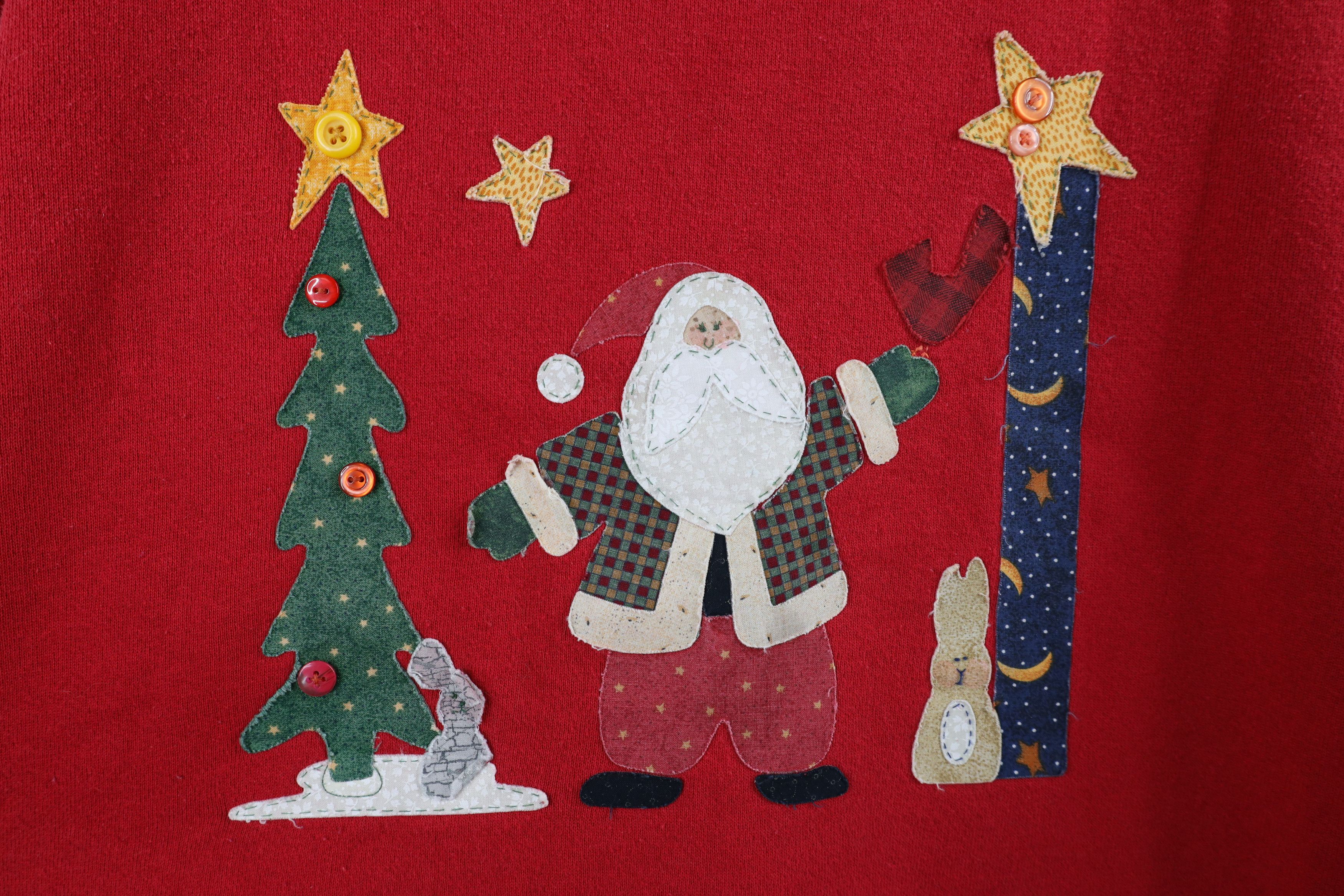 Vintage Vintage 90s Streetwear Christmas Santa Claus Sweatshirt USA Size 3XL / US 20-22 - 4 Thumbnail