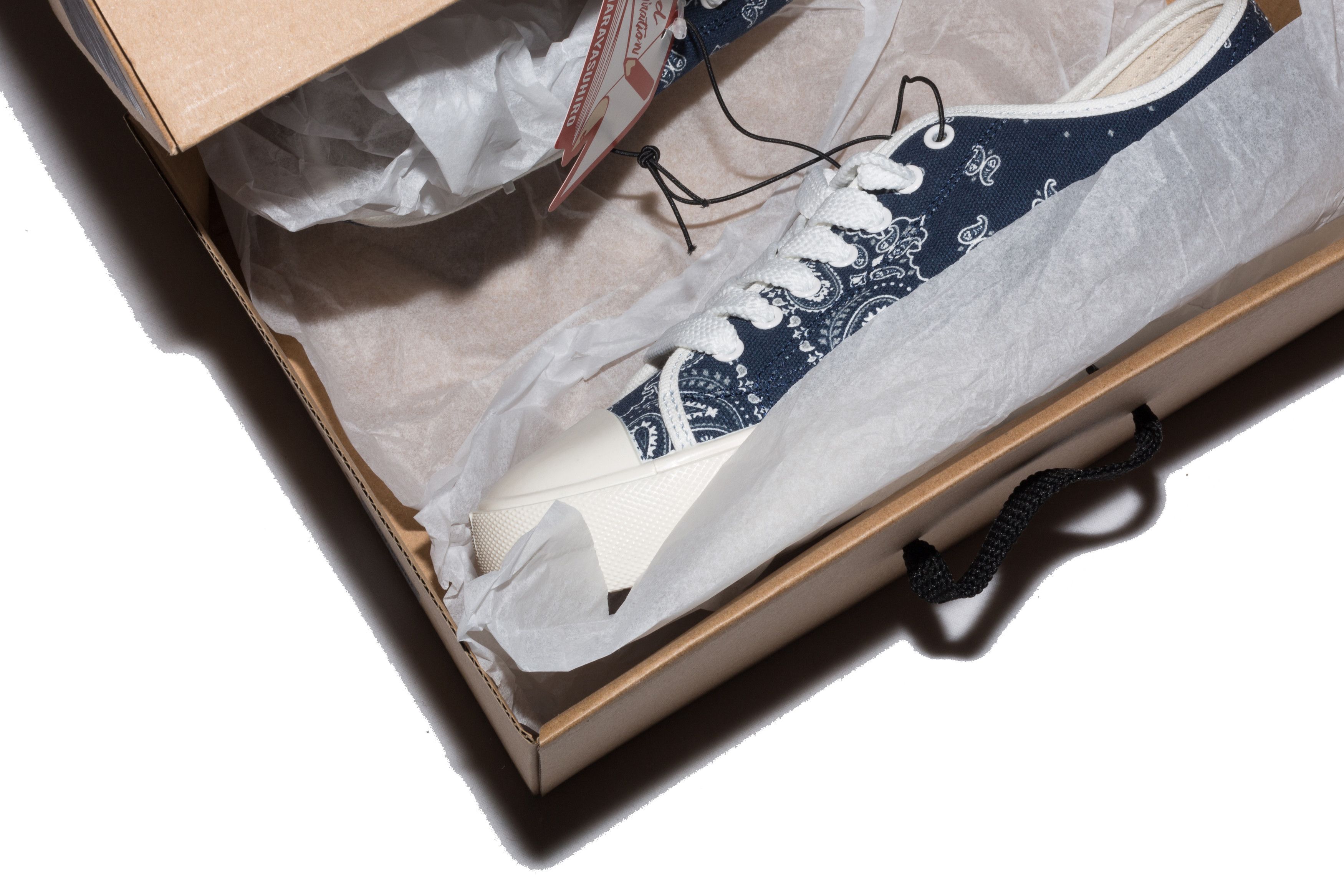 Maison MIHARA YASUHIRO Navy Paisley Lace Up Court Shoes Size US 8.5 / EU 41-42 - 11 Thumbnail
