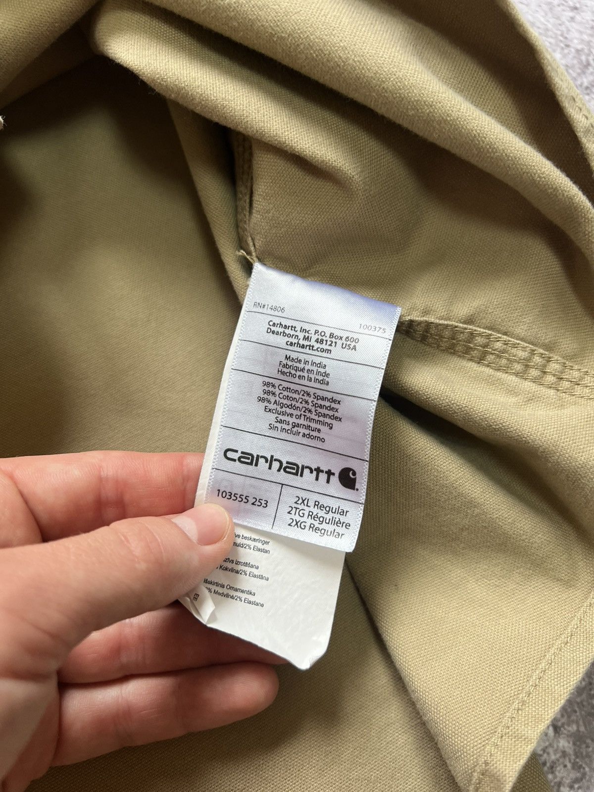 Carhartt × Vintage Vintage Carhartt Work Shirt Short Sleeve Beige Mens Size US XXL / EU 58 / 5 - 8 Thumbnail