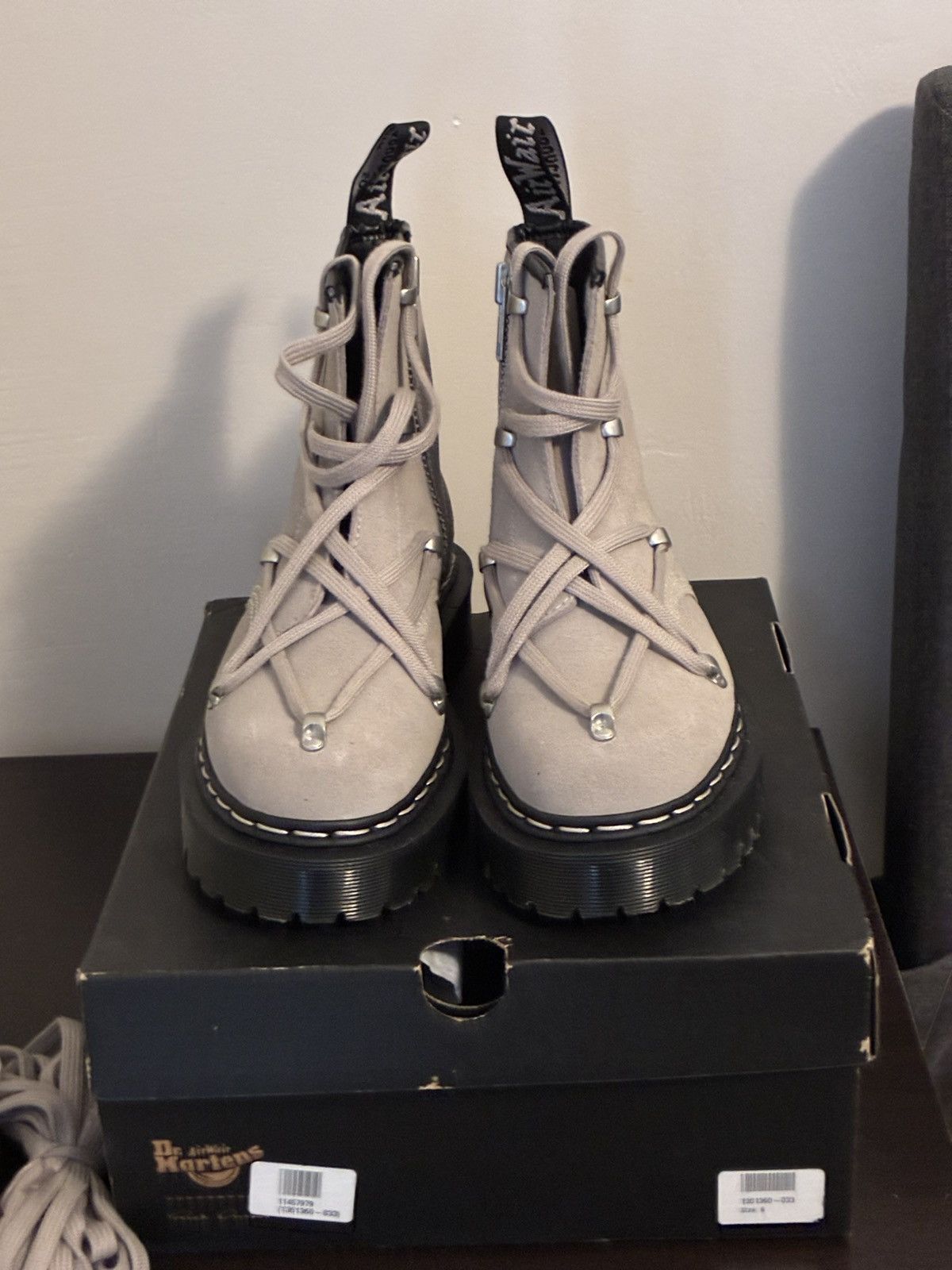 Dr. Martens × Rick Owens Dr. Martens Rick Owens 1460 Bex Suede Lace Up Boot Size US 7 / EU 40 - 2 Thumbnail