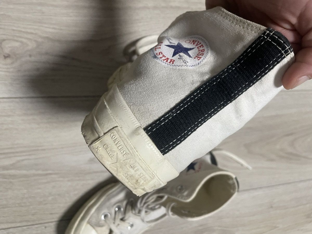 Comme des Garcons Comme des Garçons Play Converse Chuck Taylor White Sneakers Size US 6 / EU 39 - 15 Thumbnail