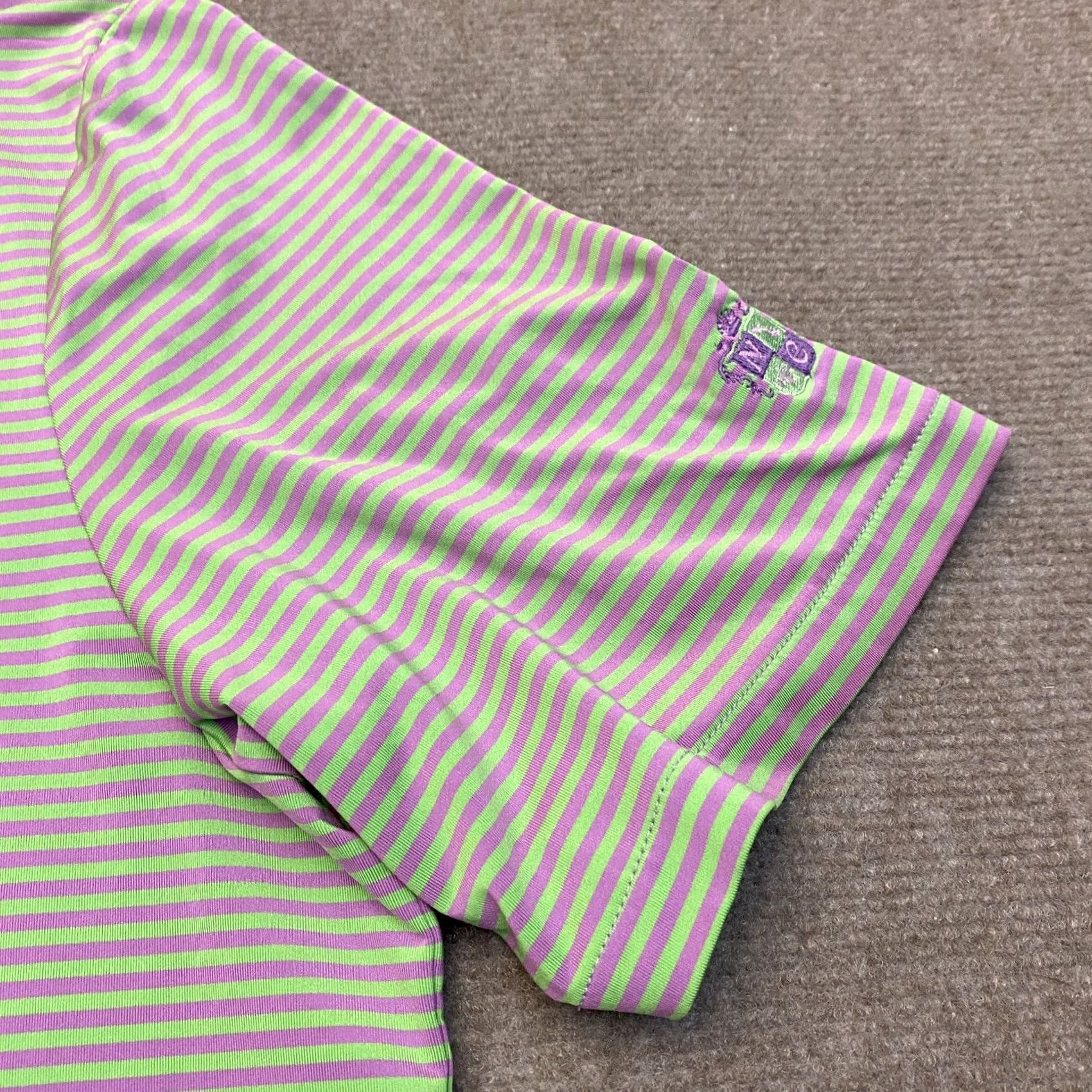 RLX Ralph Lauren Ralph Lauren RLX Polo Shirt Mens Large Golf Club Logo Striped Purple Green Multicolor Polo Shirt Mens Large RLX Golf 90s Style Boys? Size US L / EU 52-54 / 3 - 3 Thumbnail