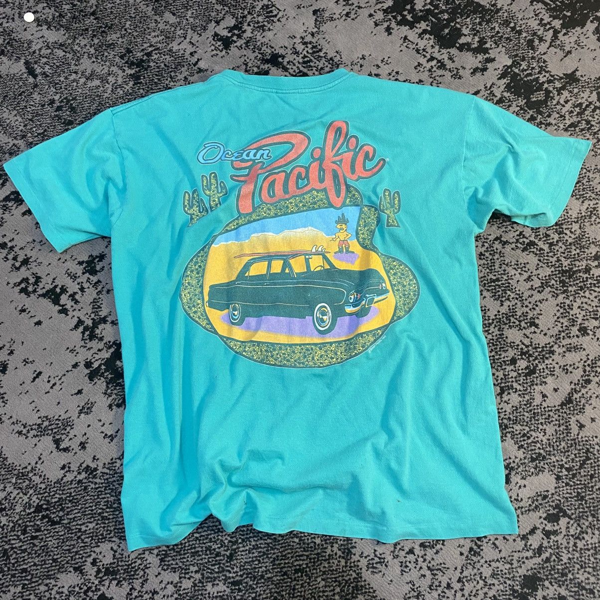 Vintage 90s Ocean Pasific tshirt 🔥 Size US XL / EU 56 / 4 - 1 Thumbnail