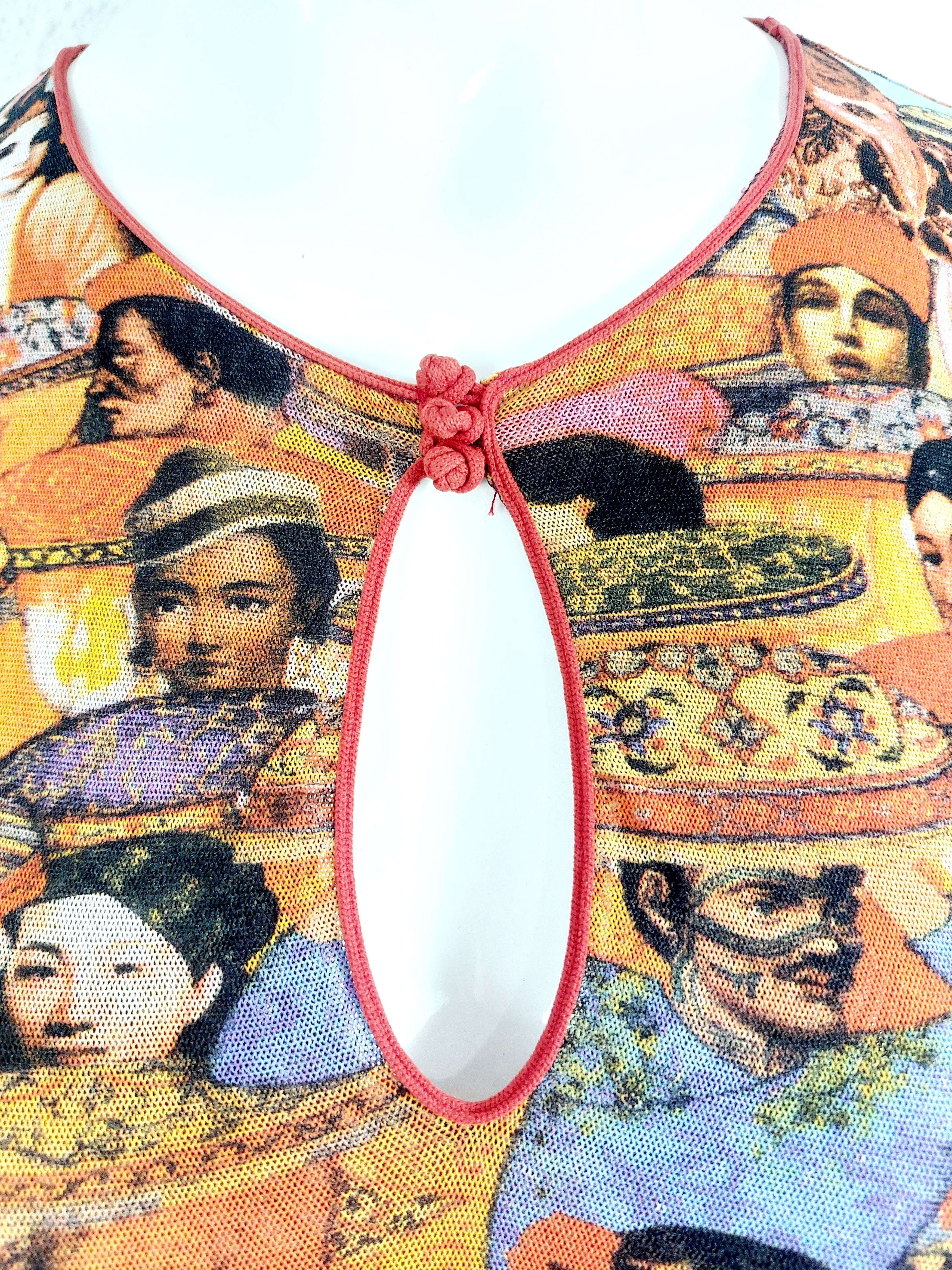 Jean Paul Gaultier Jean Paul Gaultier Asian Indian Faces People Ruffled Dress Size M / US 6-8 / IT 42-44 - 6 Thumbnail