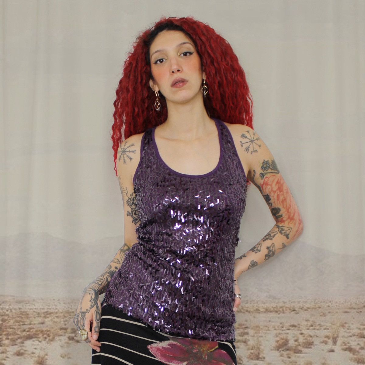 Other 🔮PURPLE SEQUIN TOP🔮 Size M / US 6-8 / IT 42-44 - 1 Thumbnail