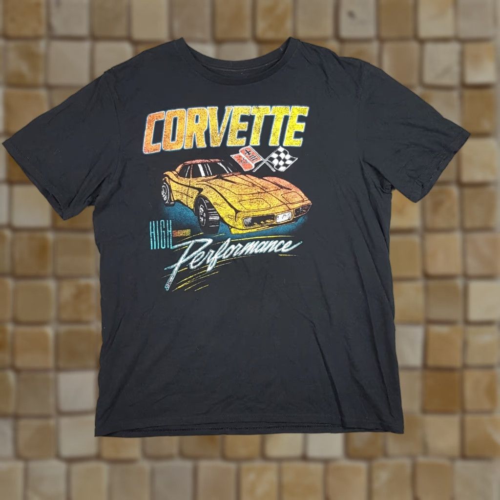 Etro VINTAGE GM Corvette Performance Race T-Shirt Men's Large Black 90s Auto NASCAR Racing Size US L / EU 52-54 / 3 - 1 Thumbnail