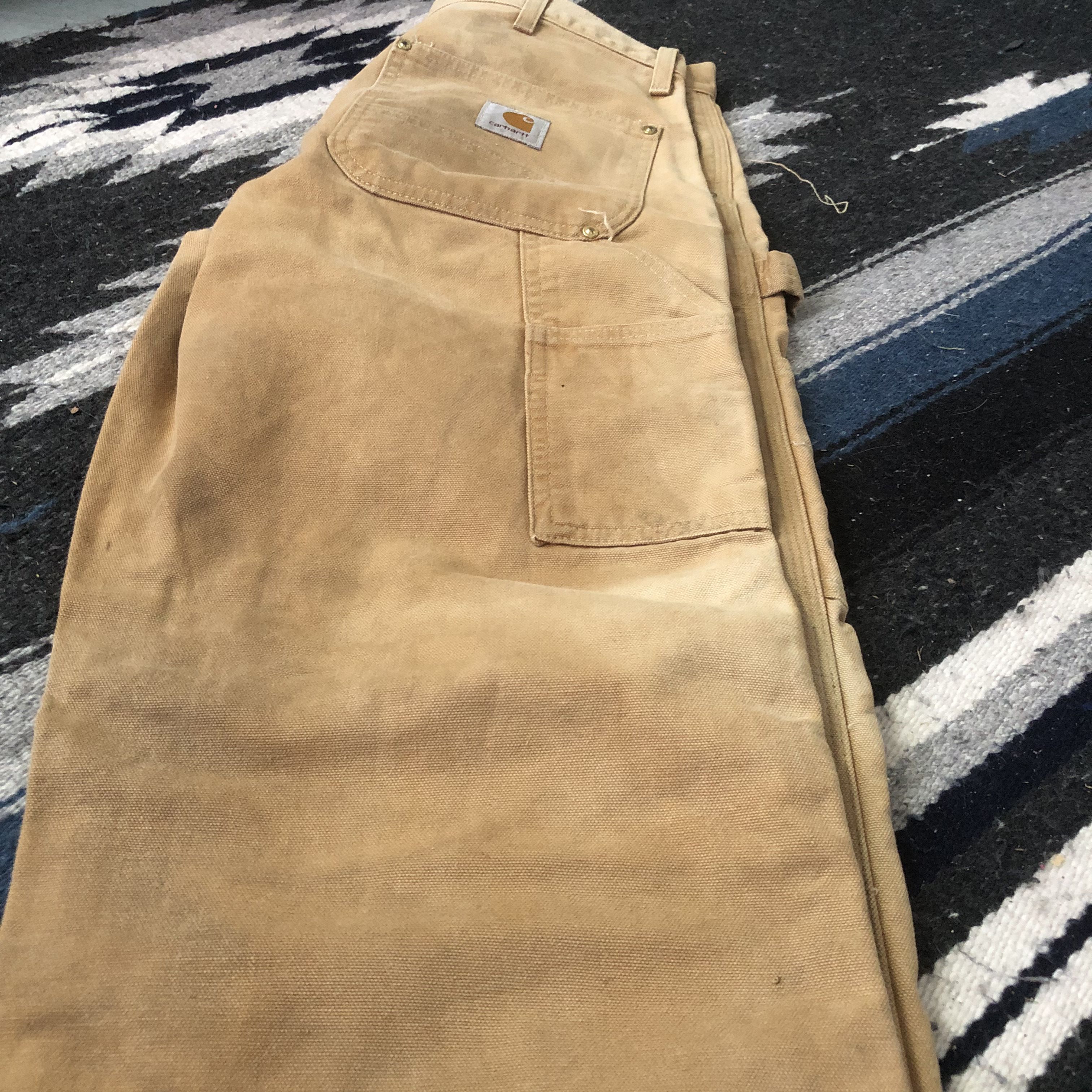 Carhartt Vintage Carhartt USA sun faded duck canvas distressed pants Size US 33 - 9 Thumbnail