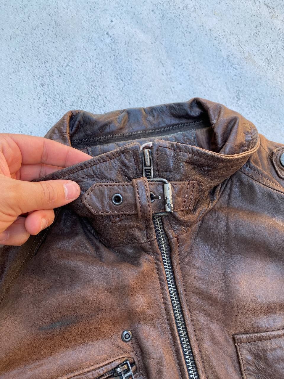 Other Leather Faded Avant Garde brown Rick Owens style Jacket Size US XL / EU 56 / 4 - 12 Thumbnail