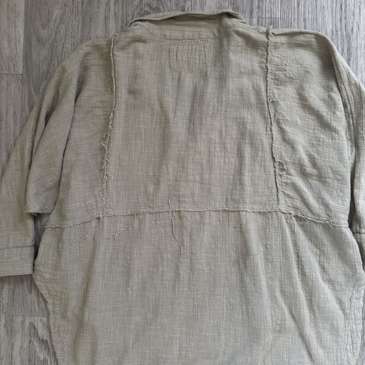 Free People We the Free Button Down Oversized Tunic Olive Green Small Size S / US 4 / IT 40 - 6 Thumbnail