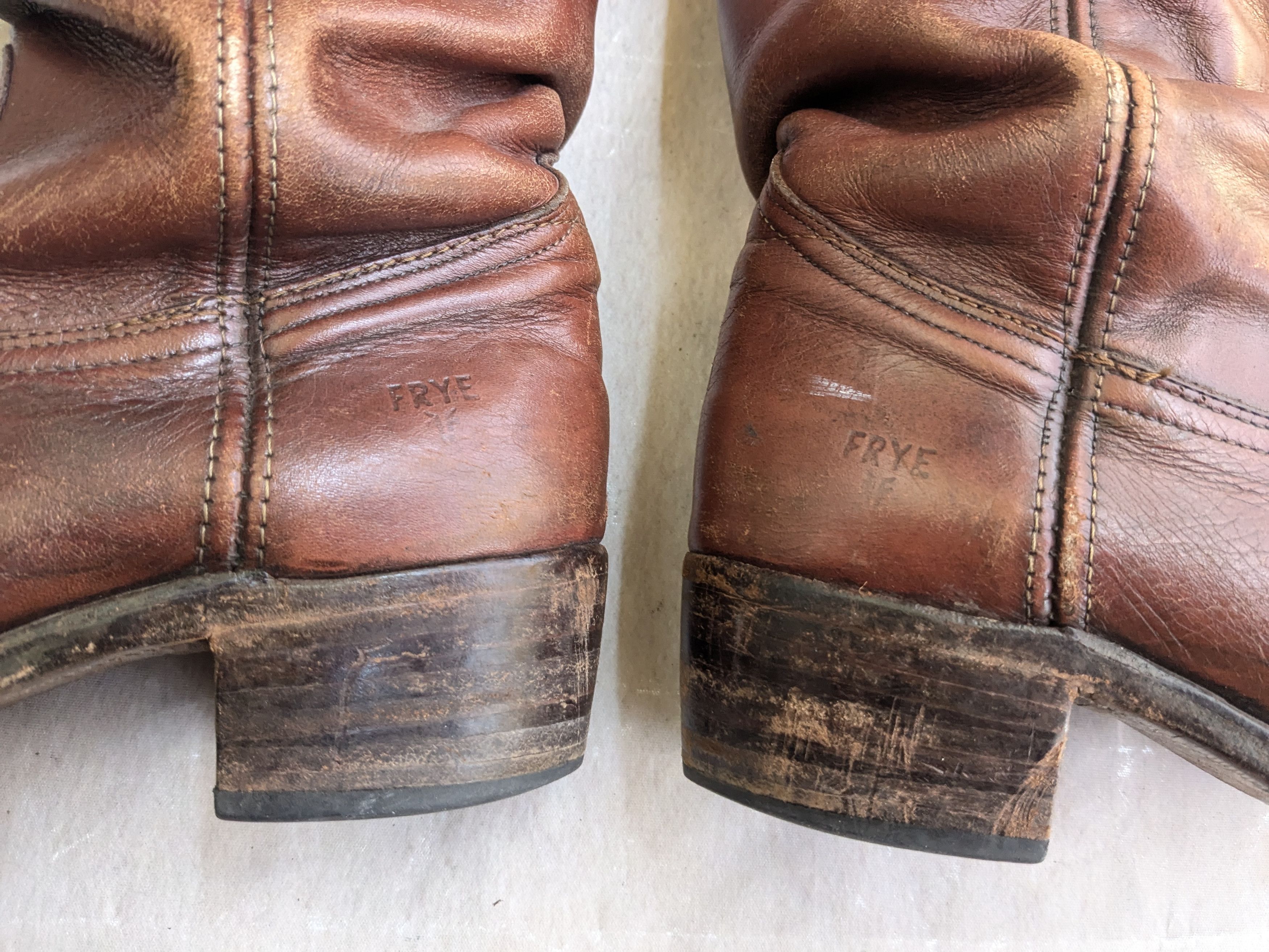 Frye Frye Campus Boots Brown Leather 9.5 M Motorcycle Biker Size US 9.5 / EU 42-43 - 11 Thumbnail