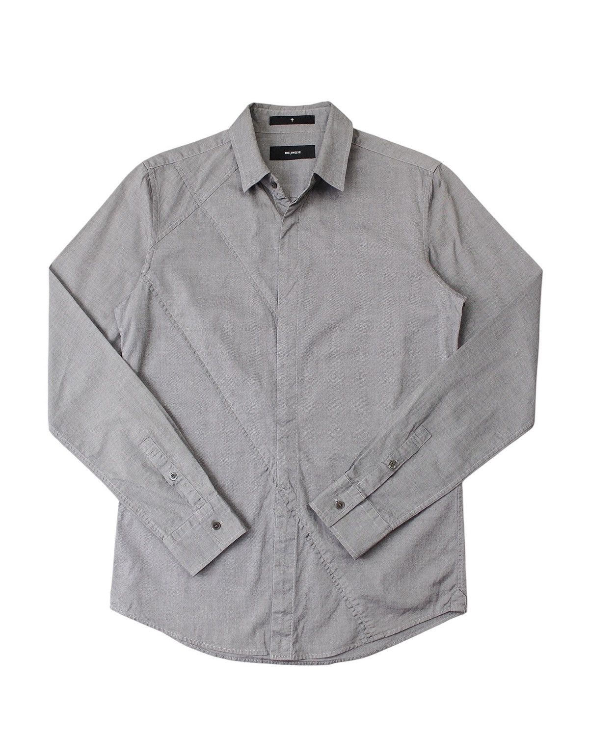 Designer × Japanese Brand THE TWELVE STRUCTURED GREY SHIRT Size US S / EU 44-46 / 1 - 1 Thumbnail